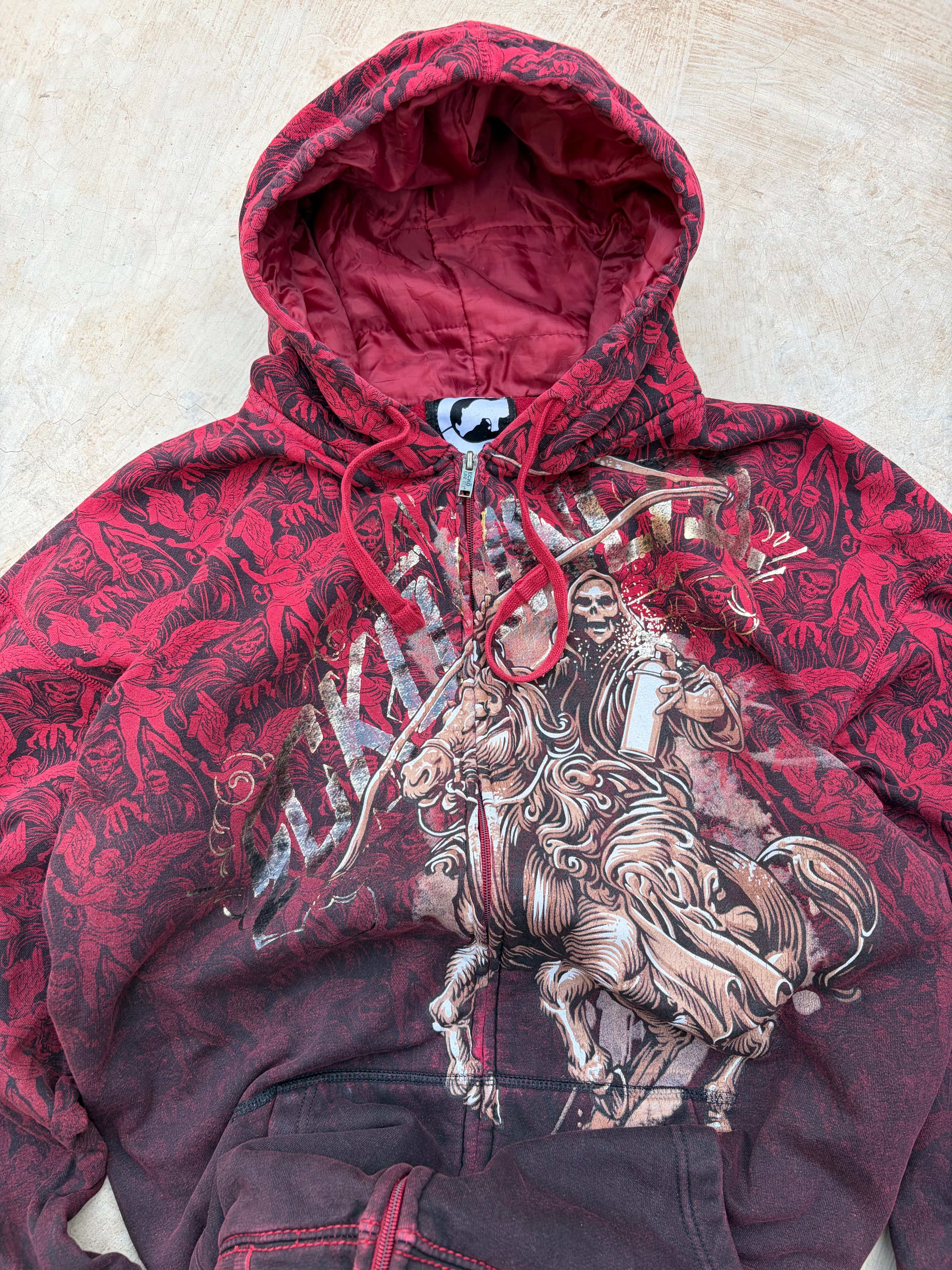 Vintage 00s Ecko UNLTD Zip Hoodie 3XL Oversized