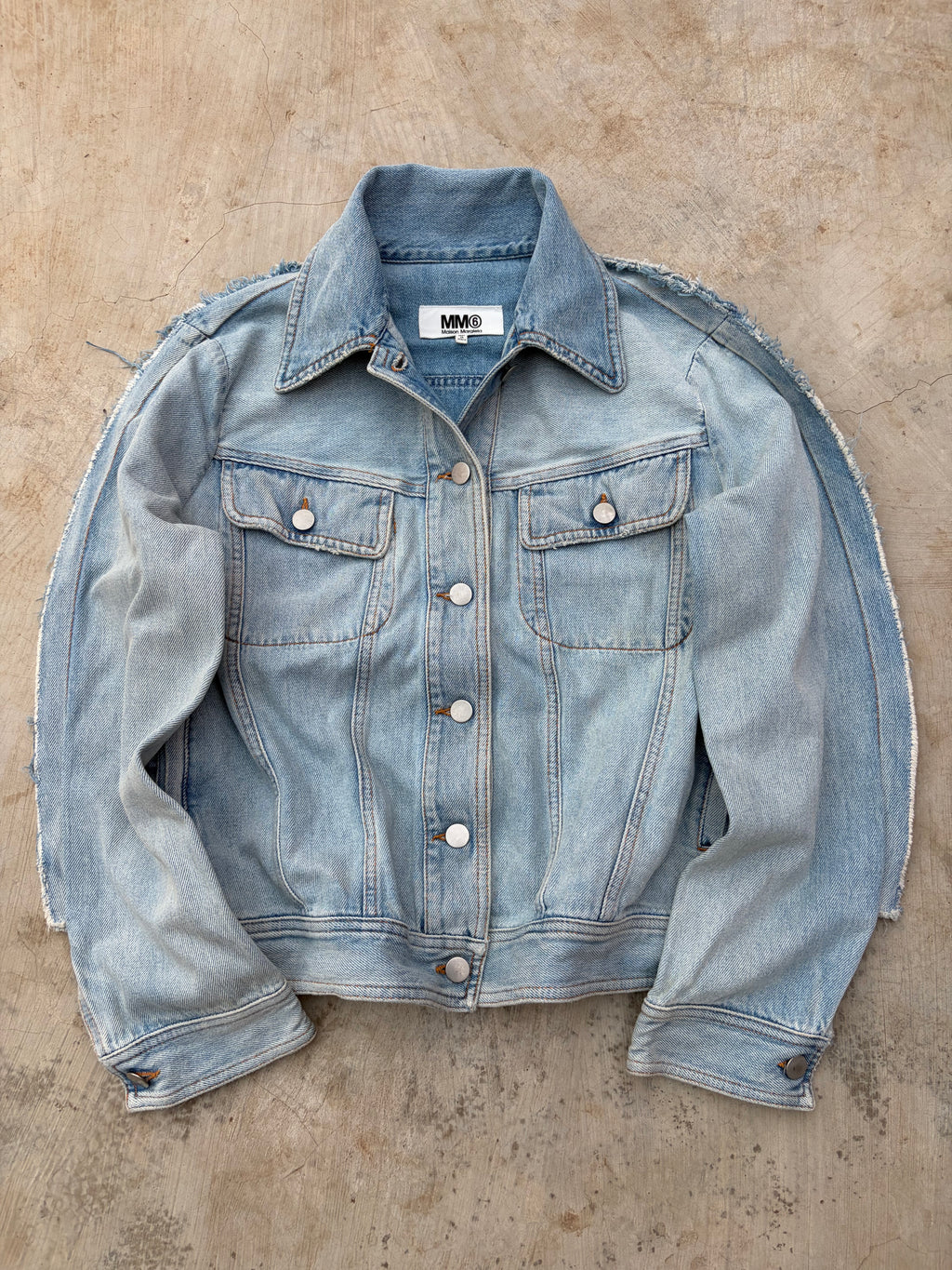 SS2017 Maison Margiela Two Tone Denim Jacket S