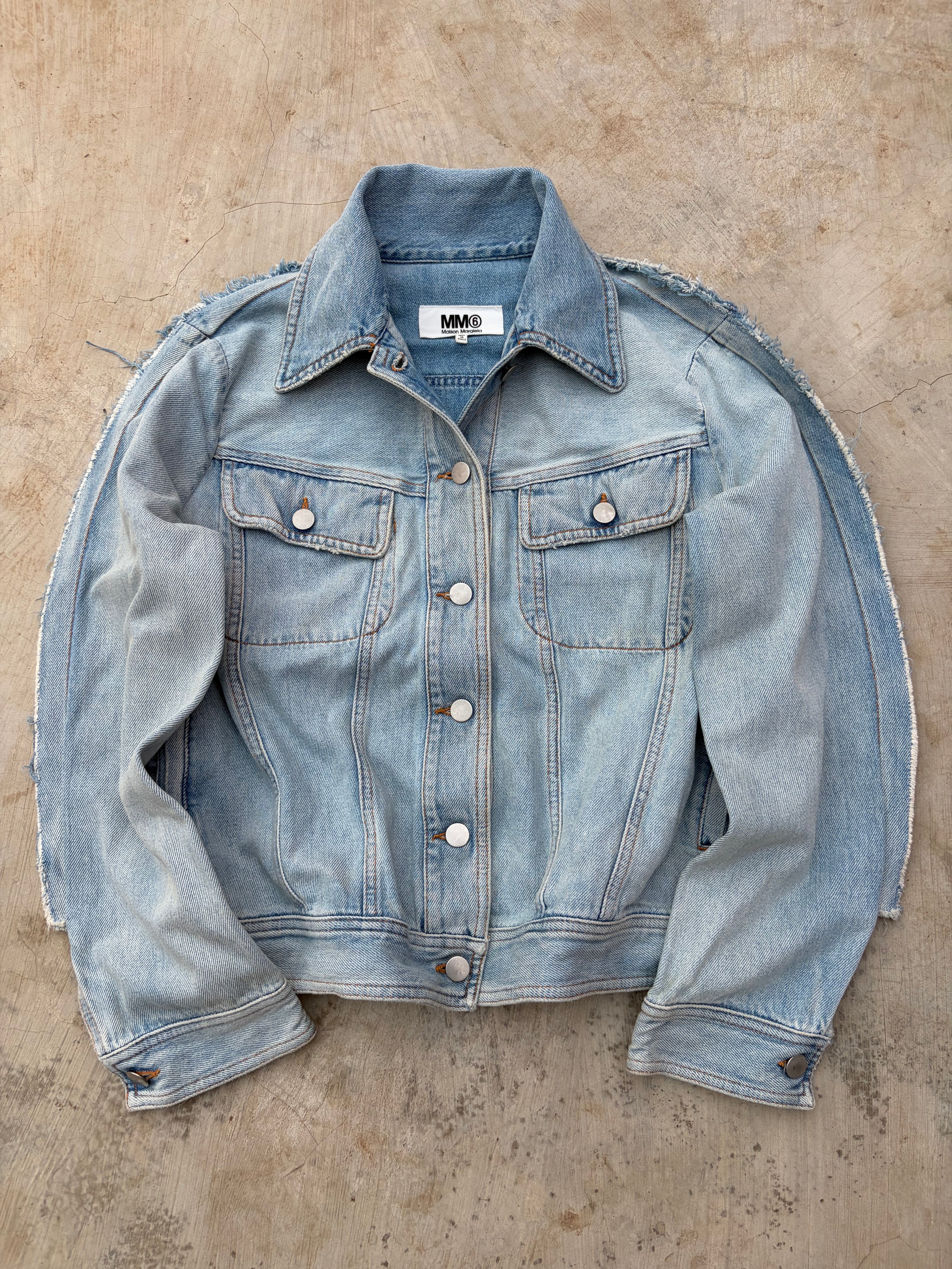 SS2017 Maison Margiela Two Tone Denim Jacket S