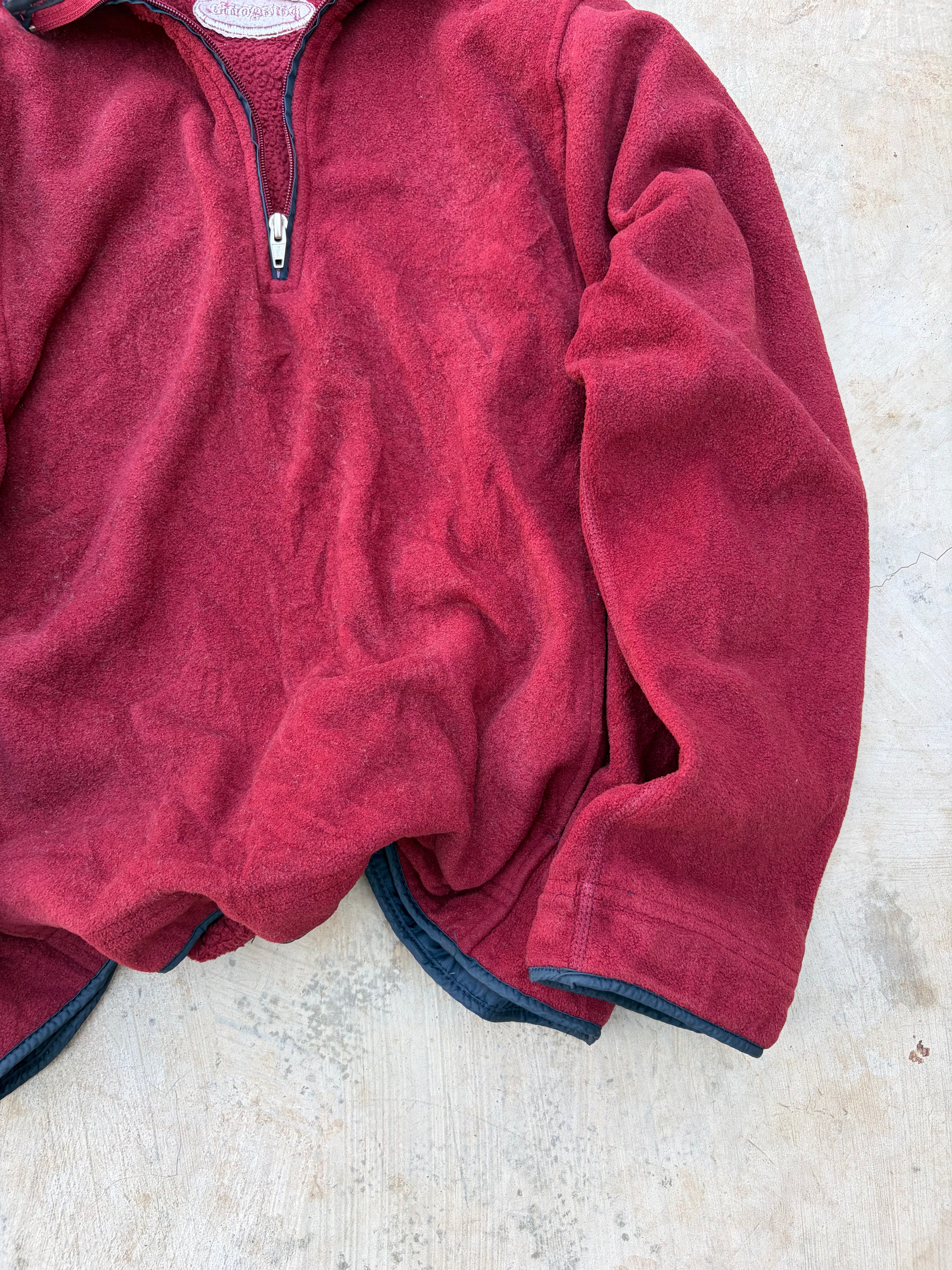 Patagonia Synchilla Fleece Pullover Made In USA Vintage Red 1/4 Zip M/L