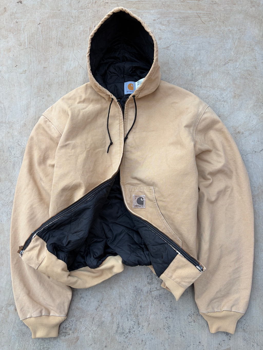 Vintage 90s Carhartt J06 WET Active Jacket Tan 1998 Rare XL