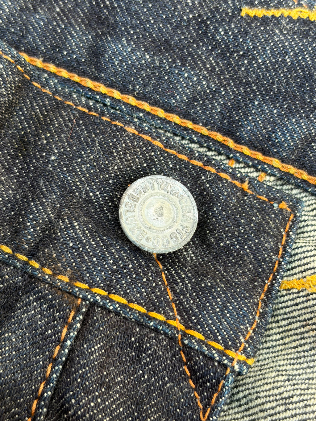 Vintage 00s Evisu Selvedge Denim Jeans Yellow Diacock 30