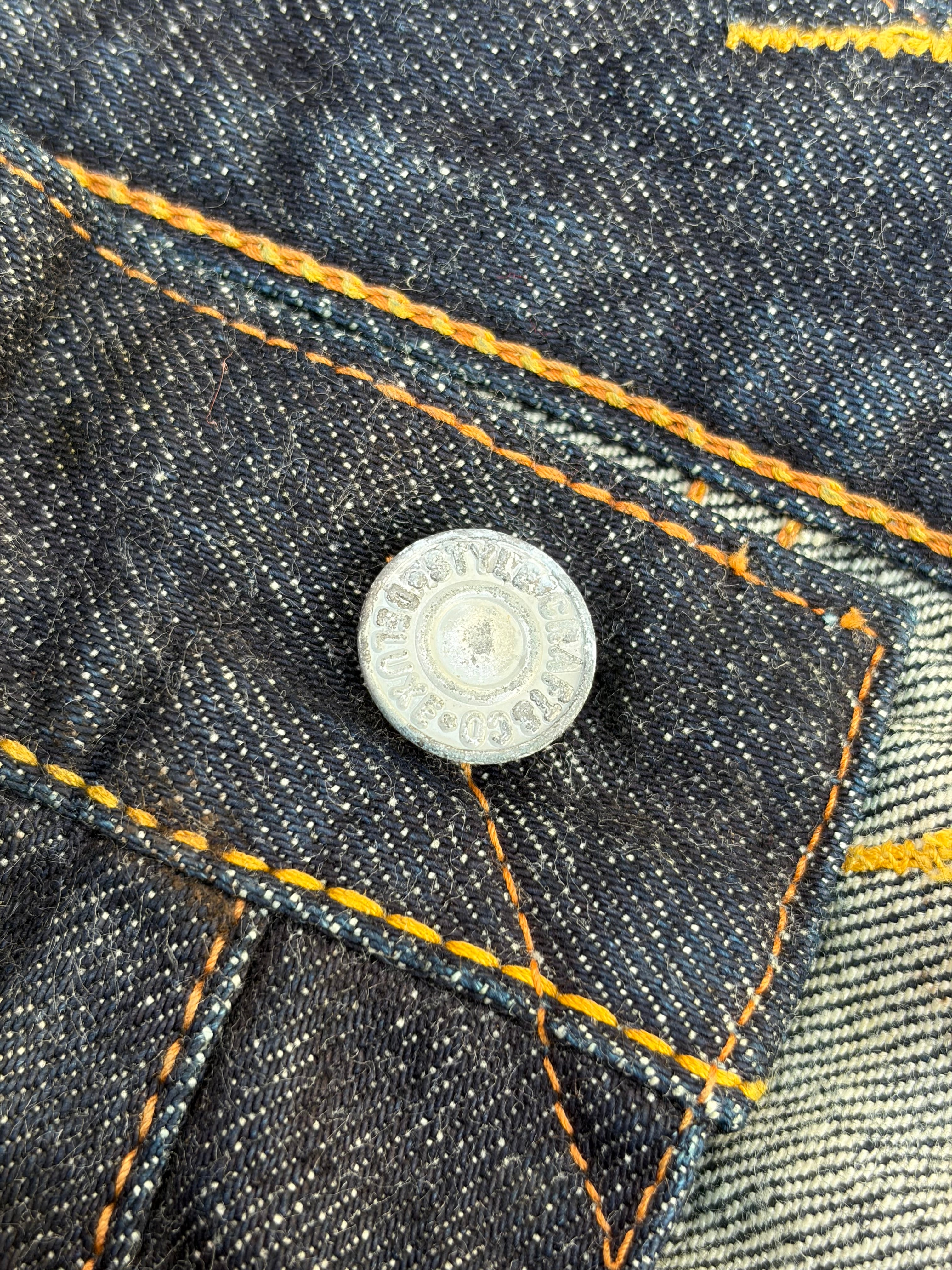 Vintage 00s Evisu Selvedge Denim Jeans Yellow Diacock 30