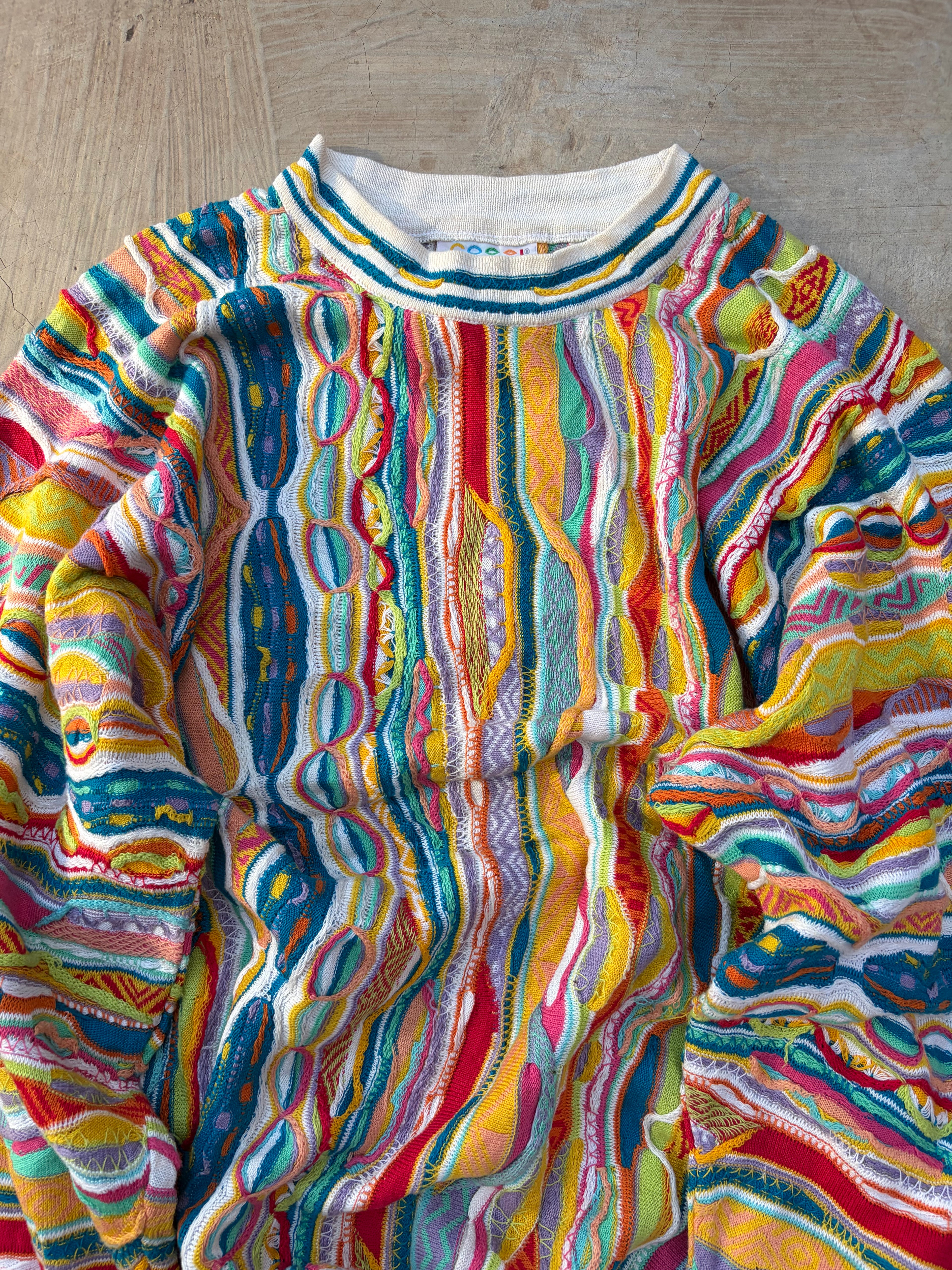 Vintage 90s COOGI Australia 3D Mercerised Cotton Knit Sweater Size L