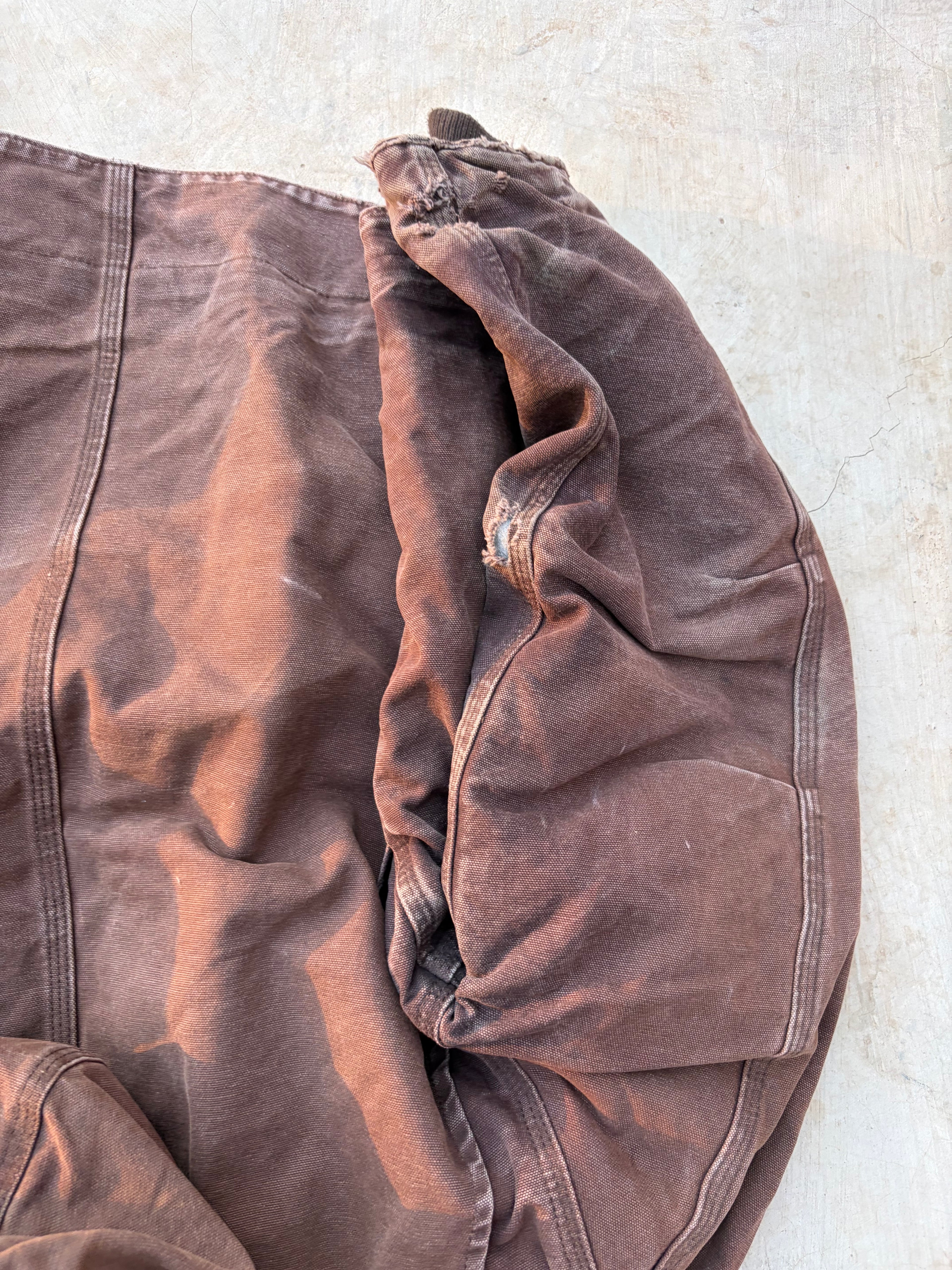 Vintage 00s Carhartt J141 DKD Active Jacket Brown Distressed USA Workwear L