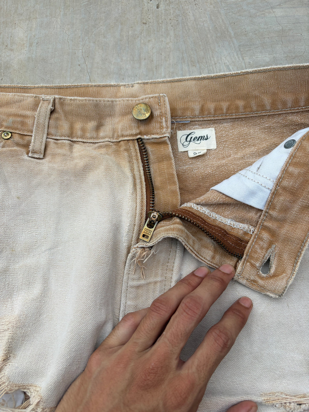 Vintage Thrashed & Faded Carhartt Double Knee Shorts 31