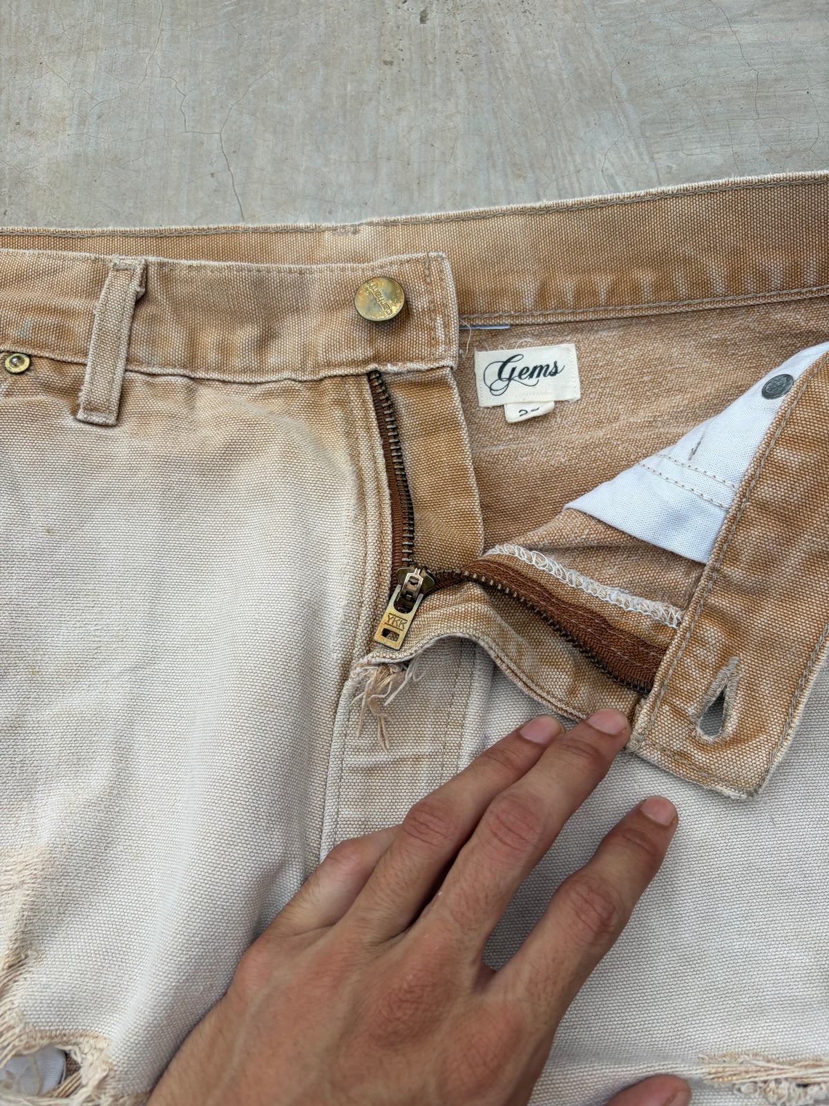 Vintage Thrashed & Faded Carhartt Double Knee Shorts 31