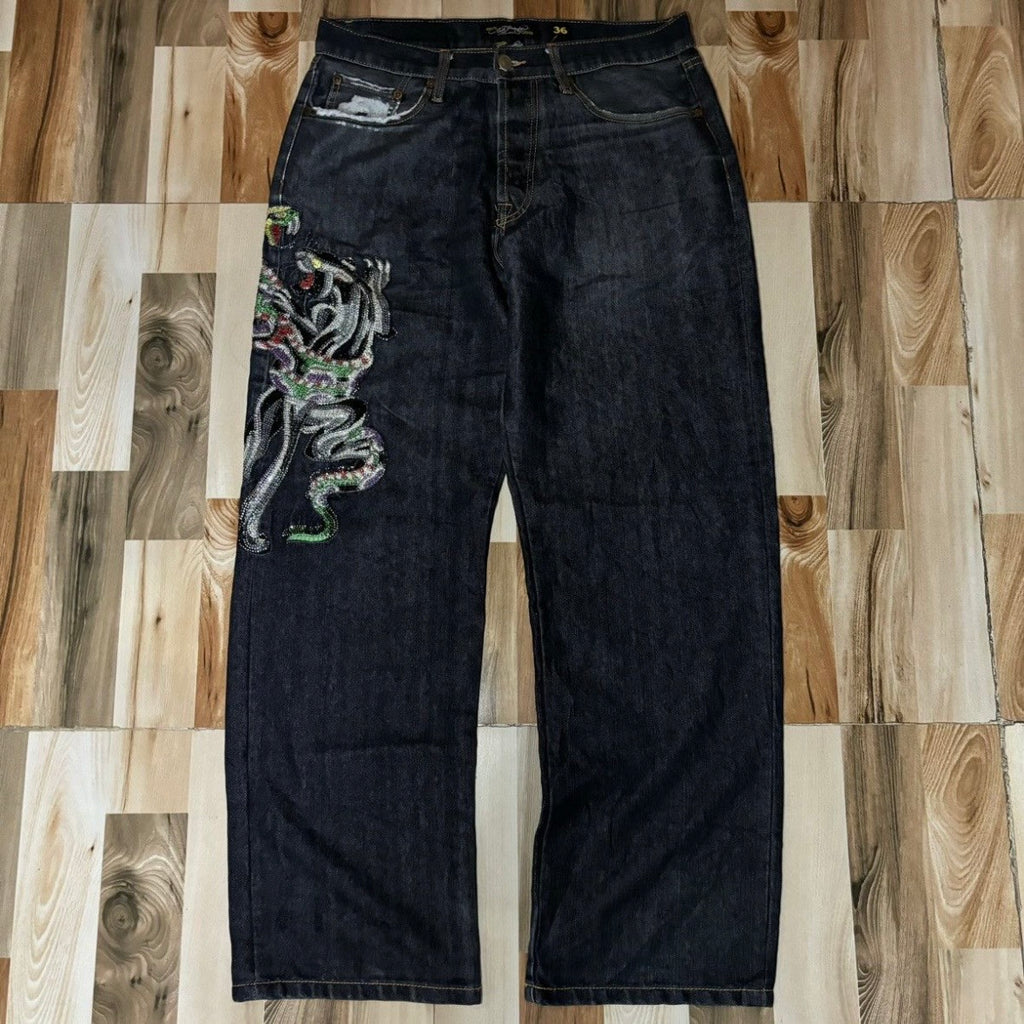 Vintage Edhardy Y2K Baggy Jeans 36
