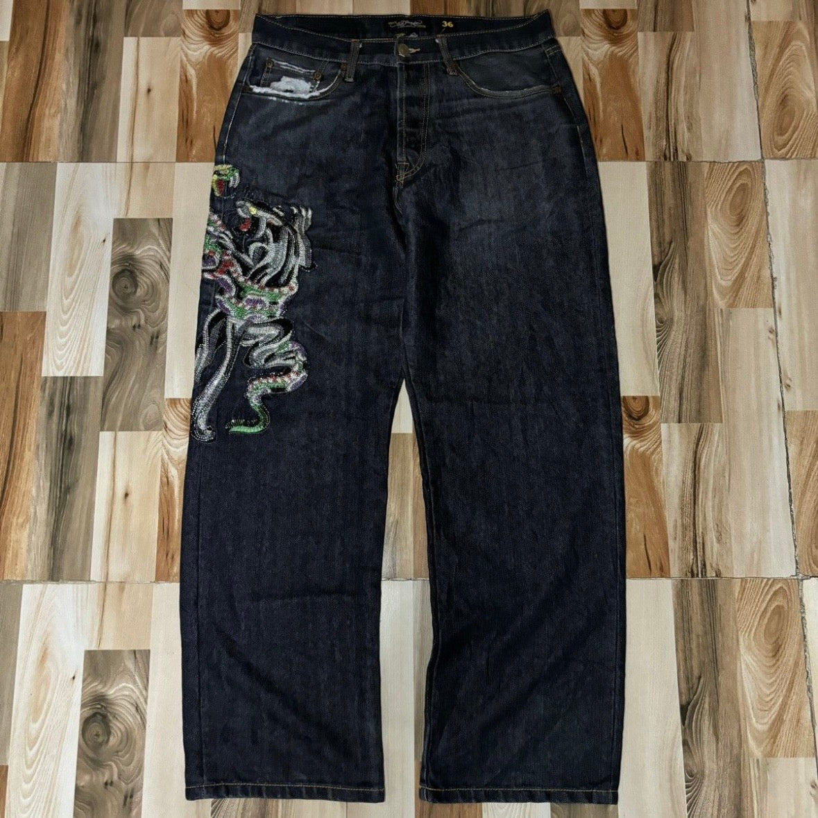 Vintage Edhardy Y2K Baggy Jeans 36