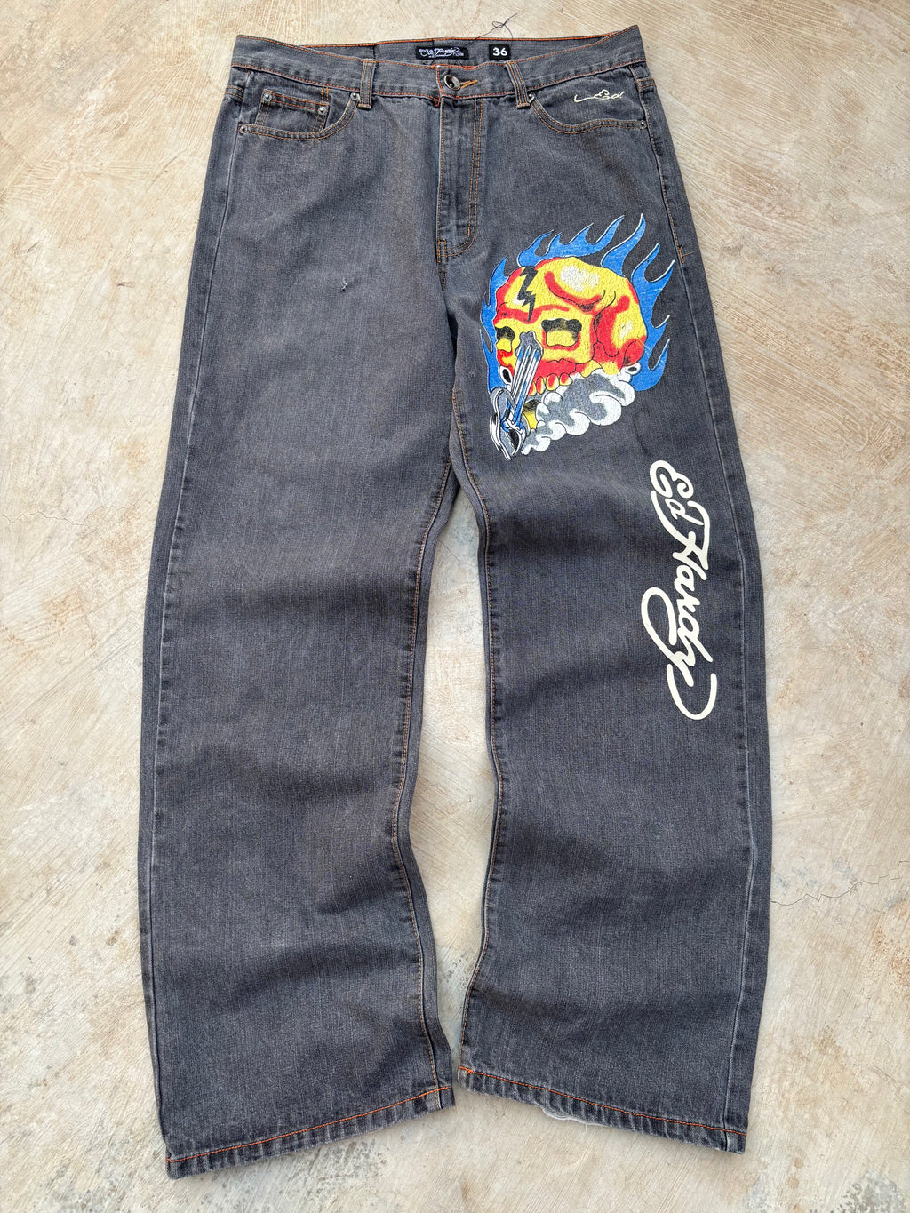 Vintage 00s Edhardy Y2K Pant Spellout 36