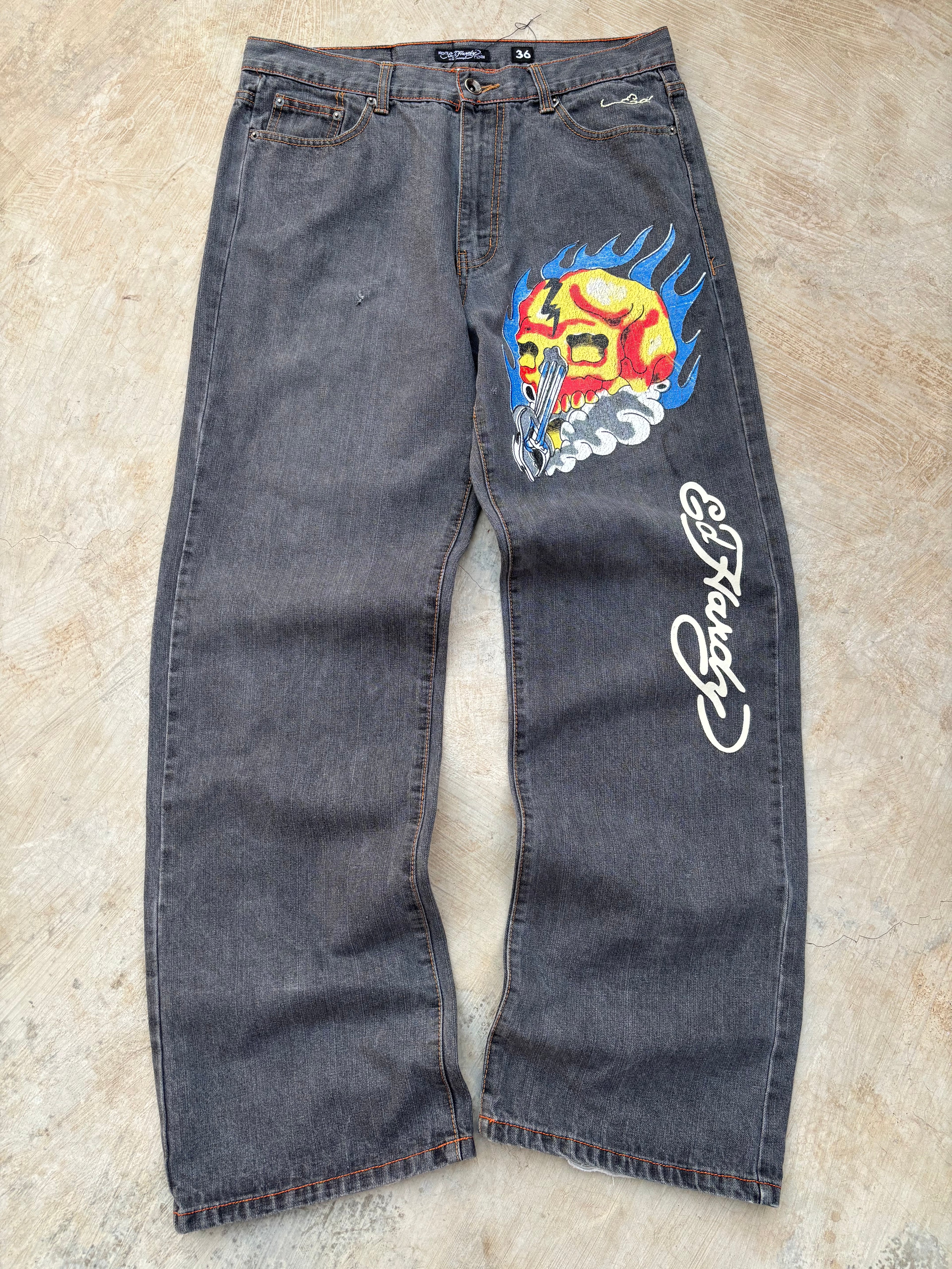 Vintage 00s Edhardy Y2K Pant Spellout 36
