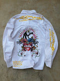 Vintage Ed Hardy Christian Audigier Panther & Heart Shirt L