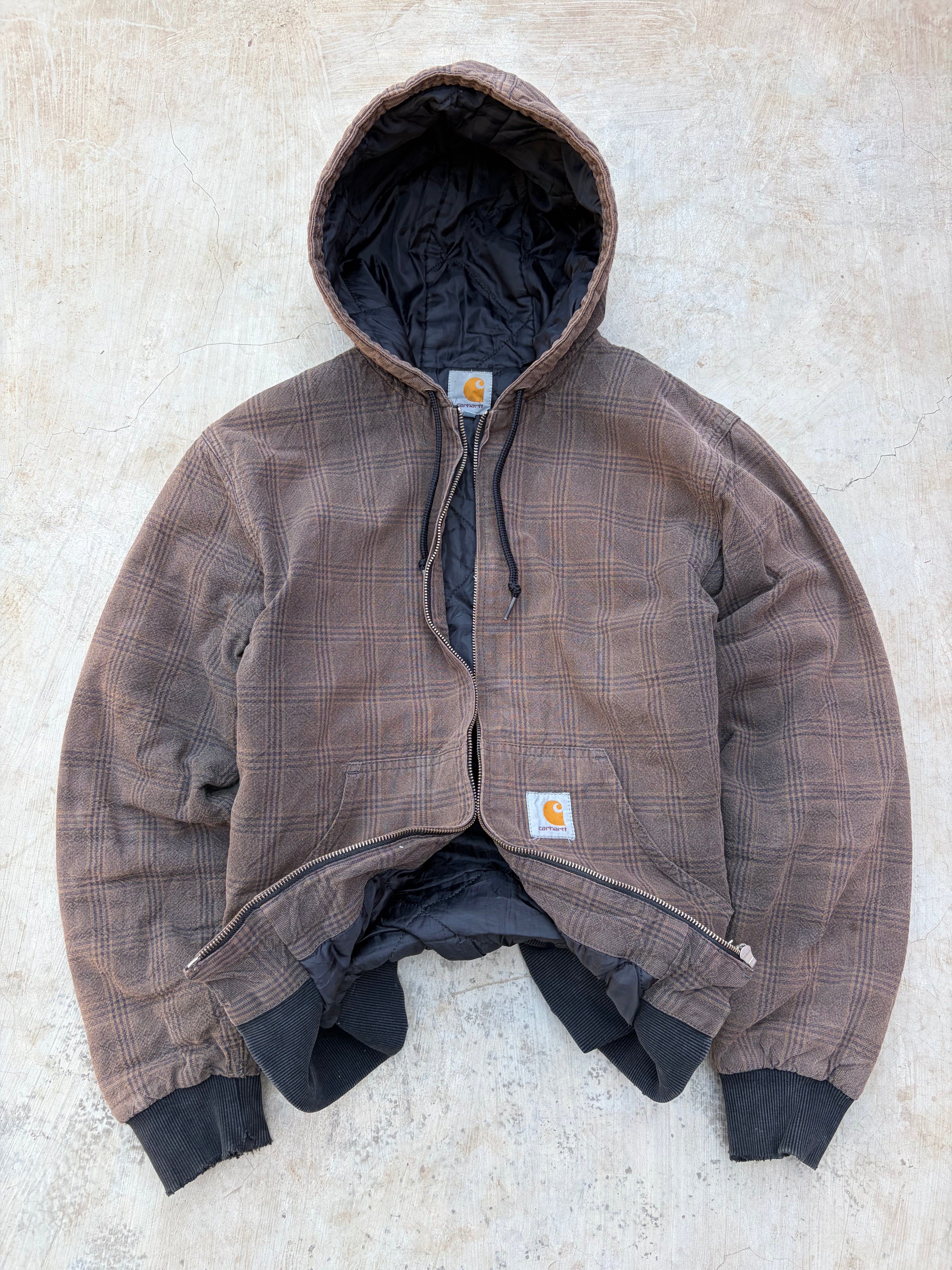 Vintage 00s Sunfaded Carhartt Plaid Active Jacket M