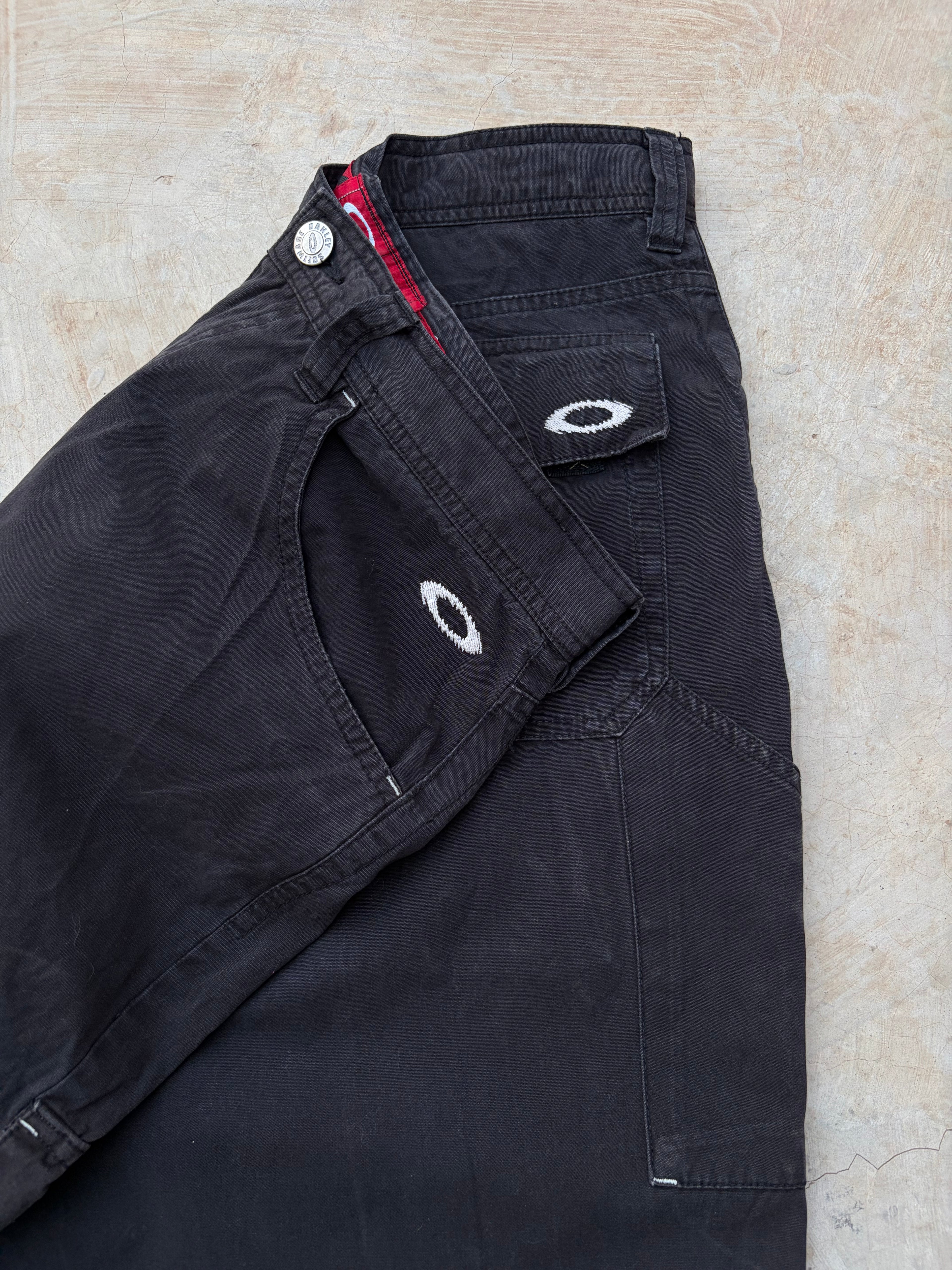 Vintage 00s Oakley Black Carpenter Work Pants 32