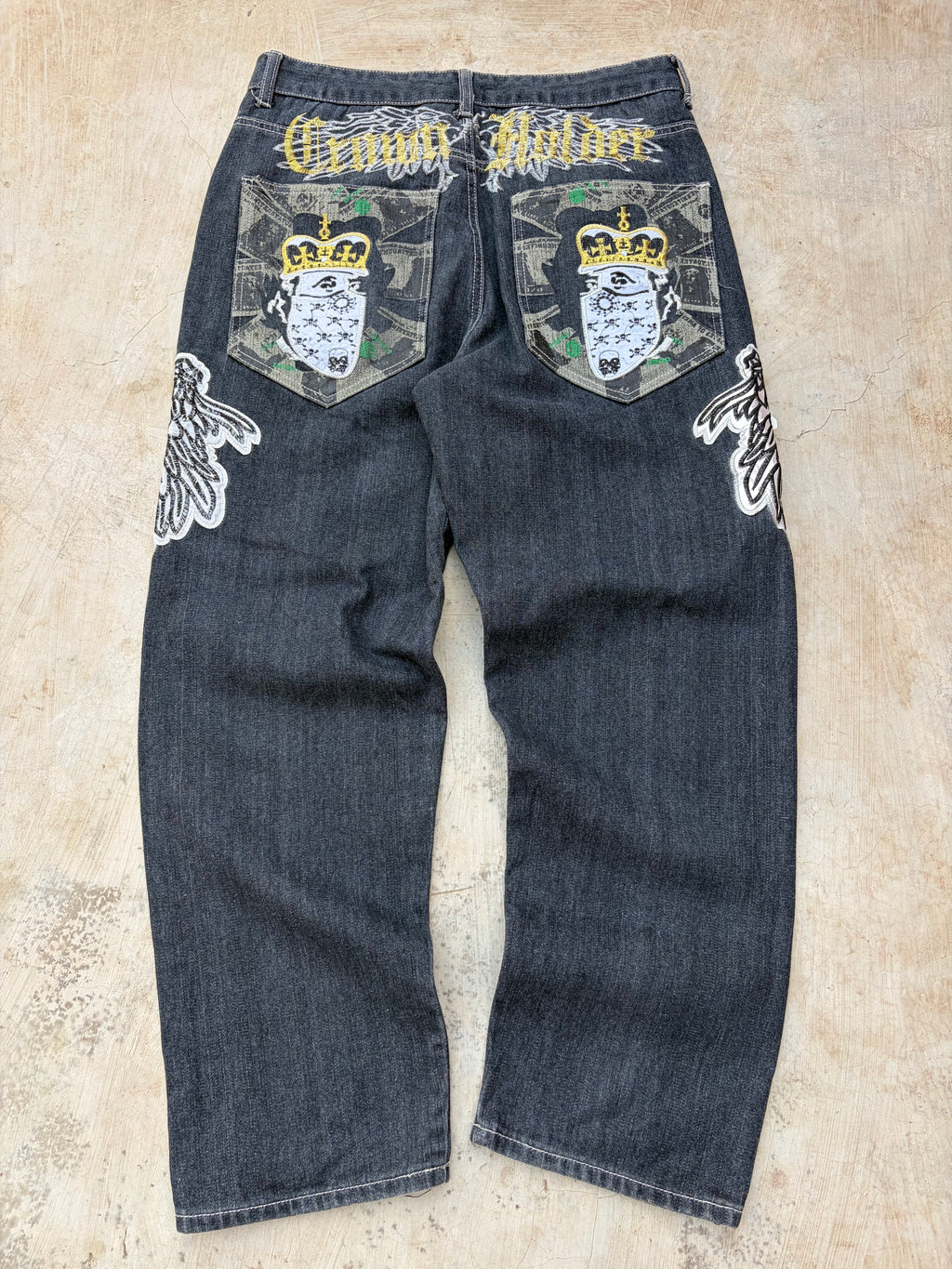 Vintage 00s Crown Holder Y2K Jeans 34