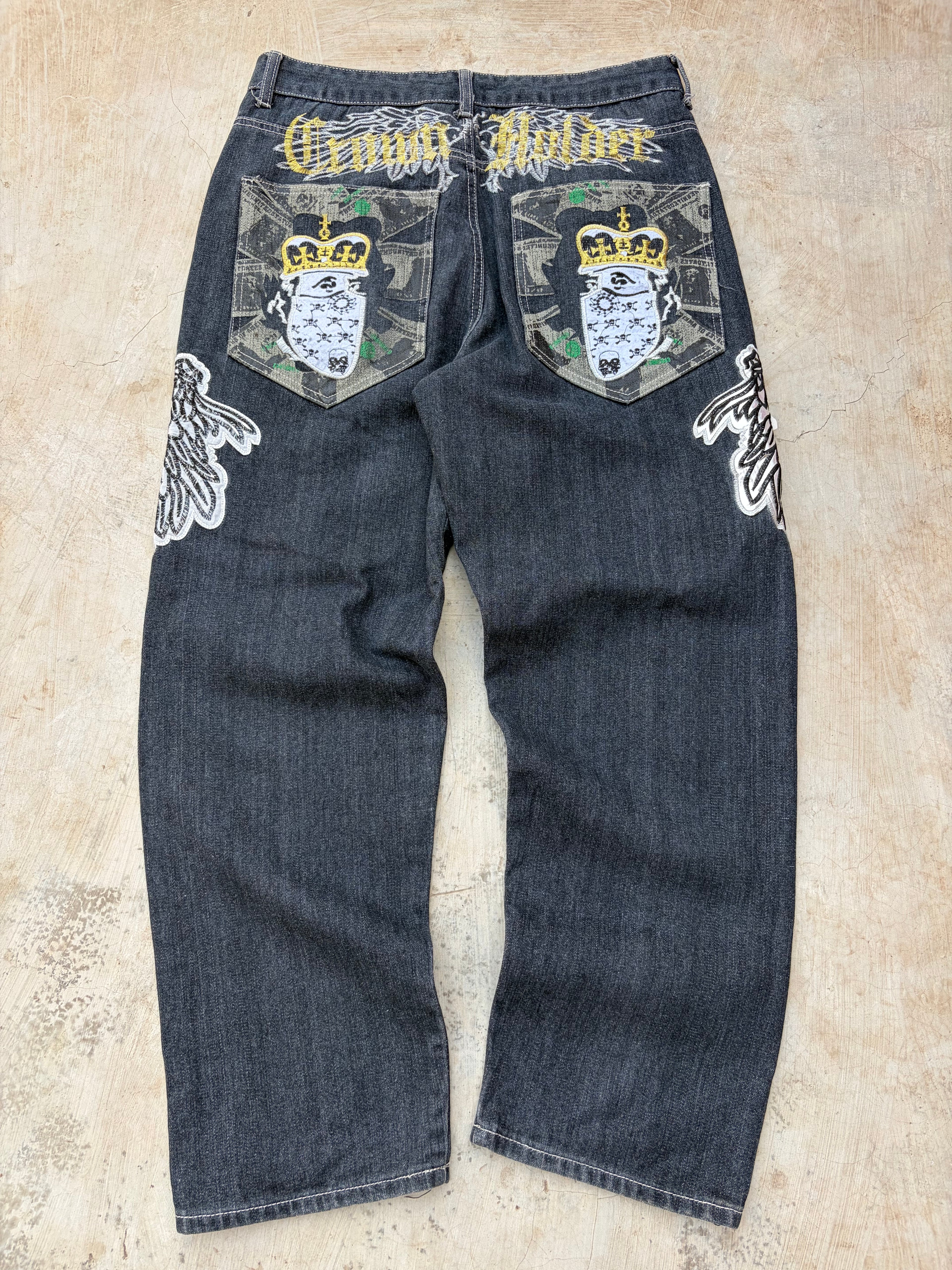 Vintage 00s Crown Holder Y2K Jeans 34
