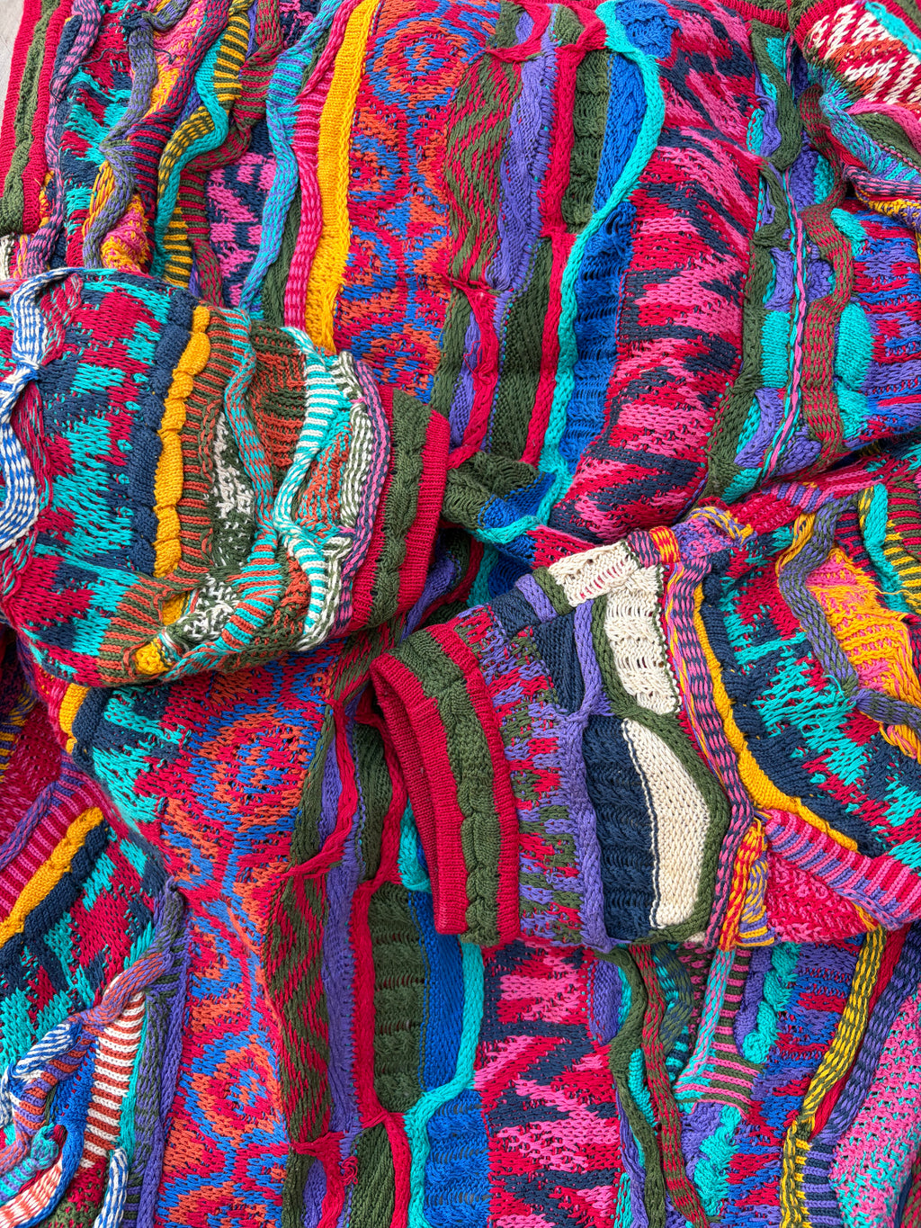 Vintage 90s COOGI Australia 3D Mercerised Cotton Knit Cardigan Size XL