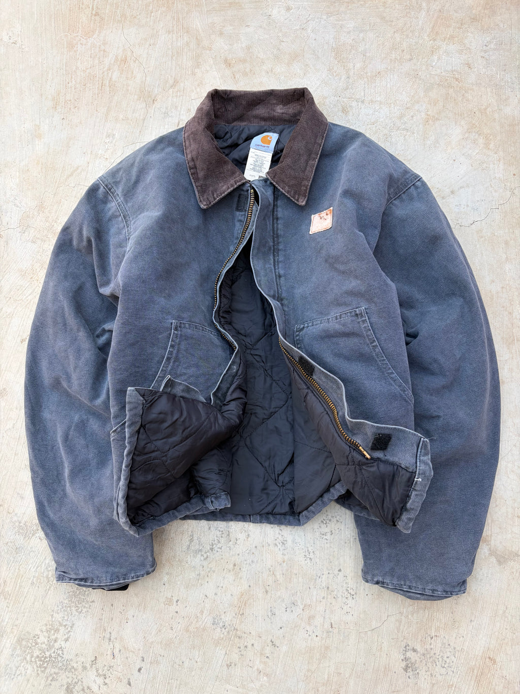 Vintage 00s Carhartt J22 PTL Detroit Jacket Faded Grey (Made in USA) XL