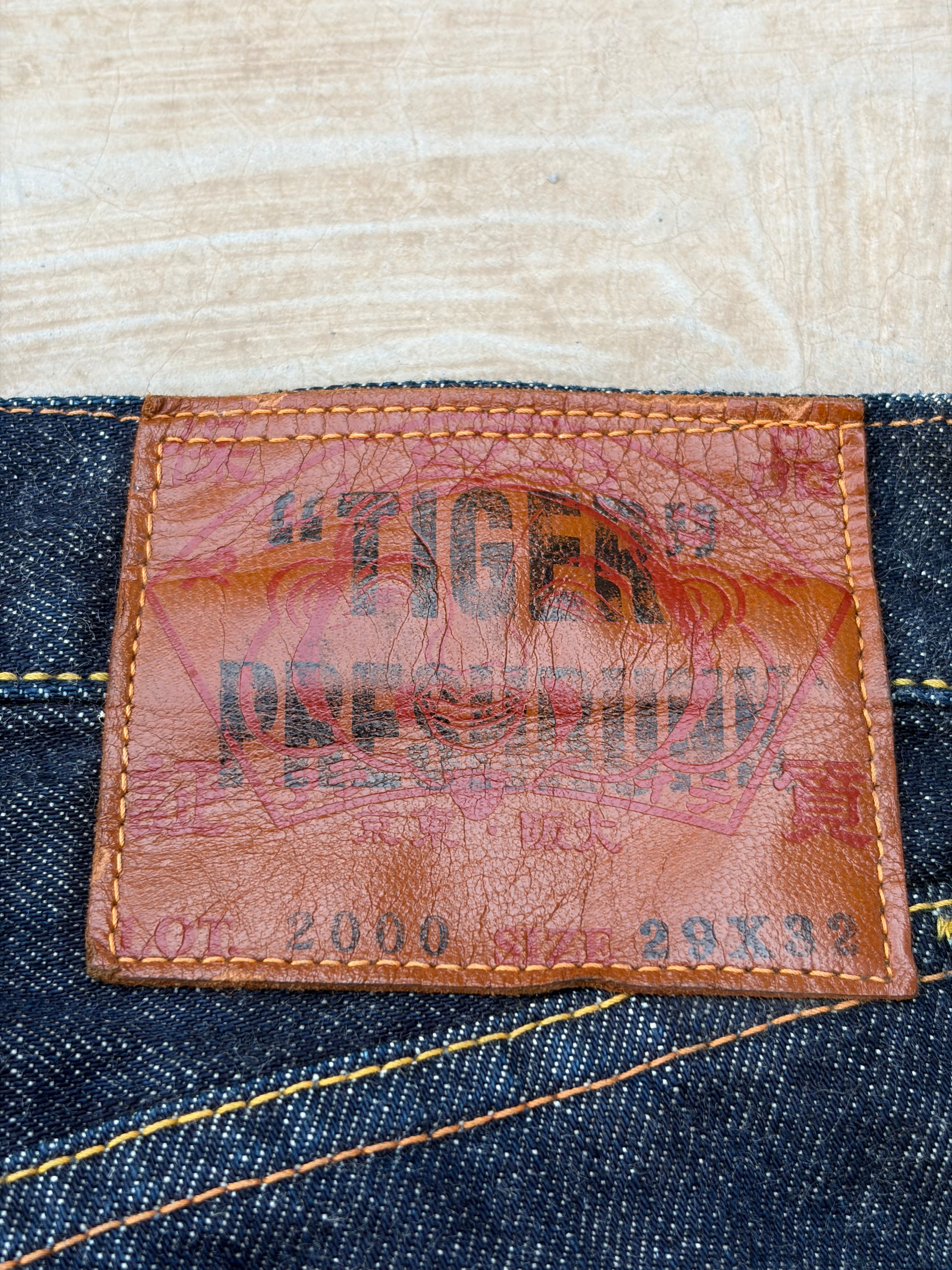 Vintage 00s Evisu Selvedge Denim Jeans Yellow Diacock 30