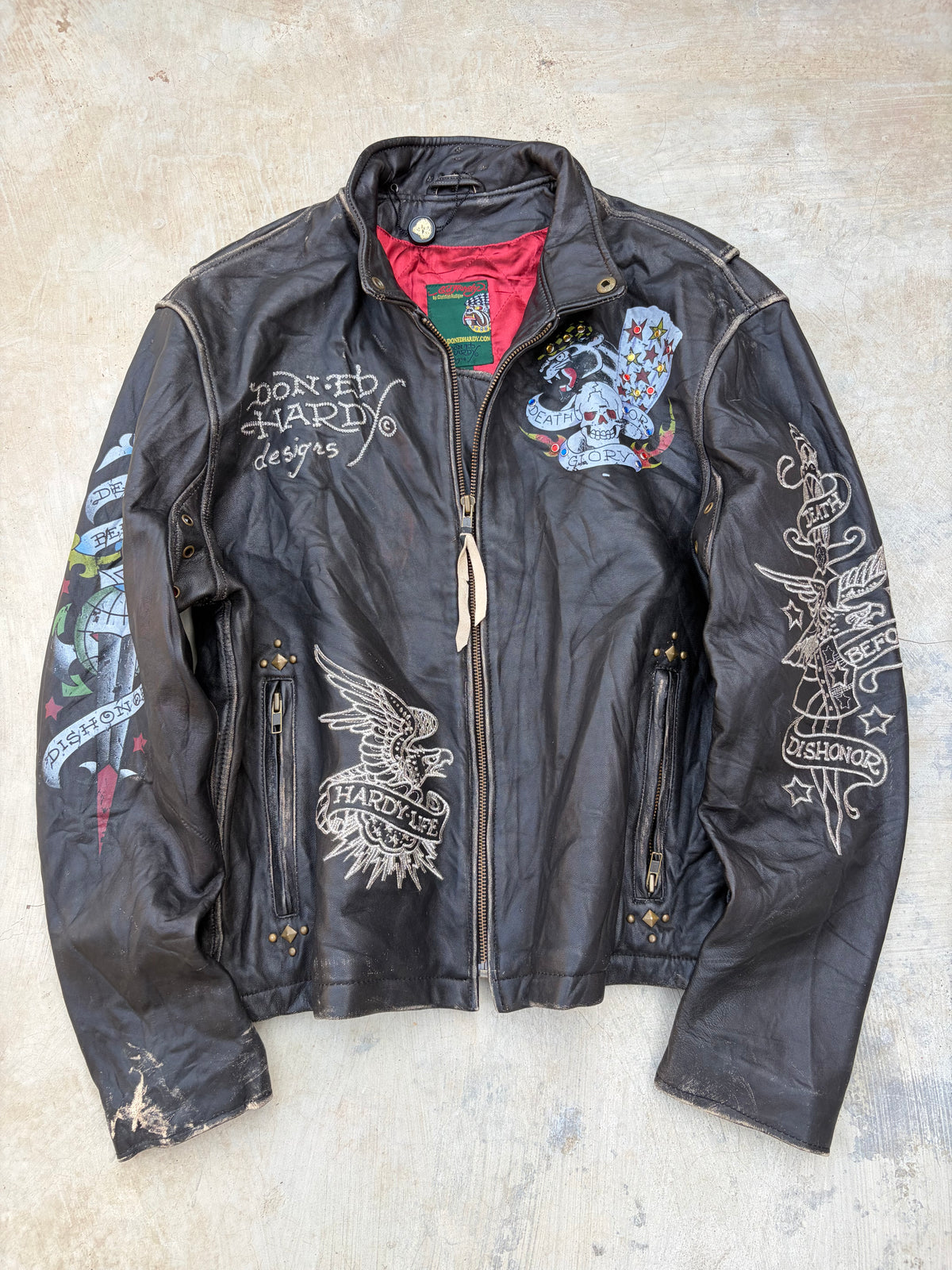 Mythic 90s Edhardy Unisex Death before Dishonour Leather M/L
