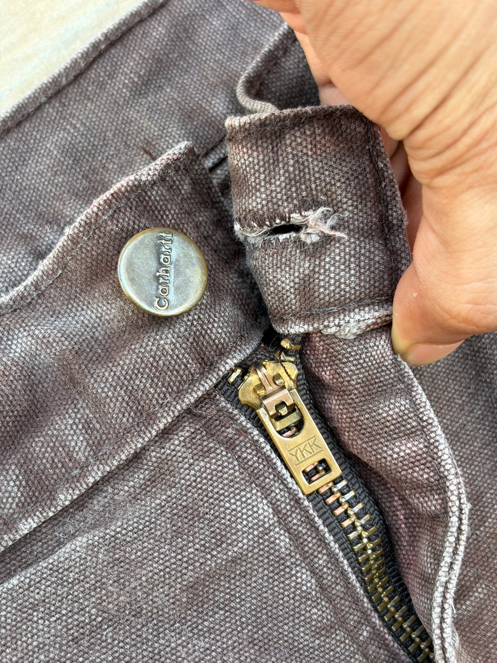 Vintage Carhartt Double Knee Carpenter Pants Brown Distressed Workwear 38x33.5