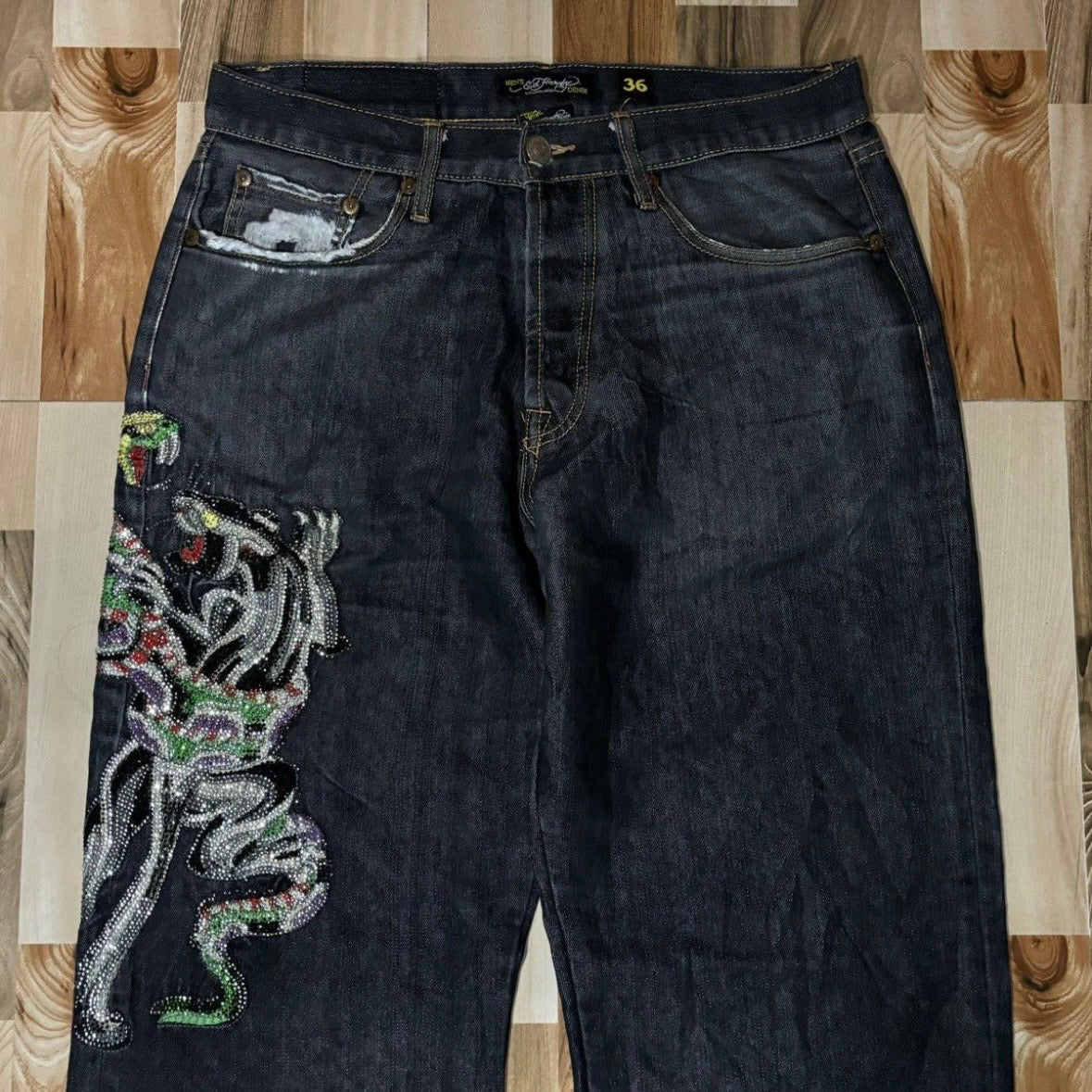 Vintage Edhardy Y2K Baggy Jeans 36