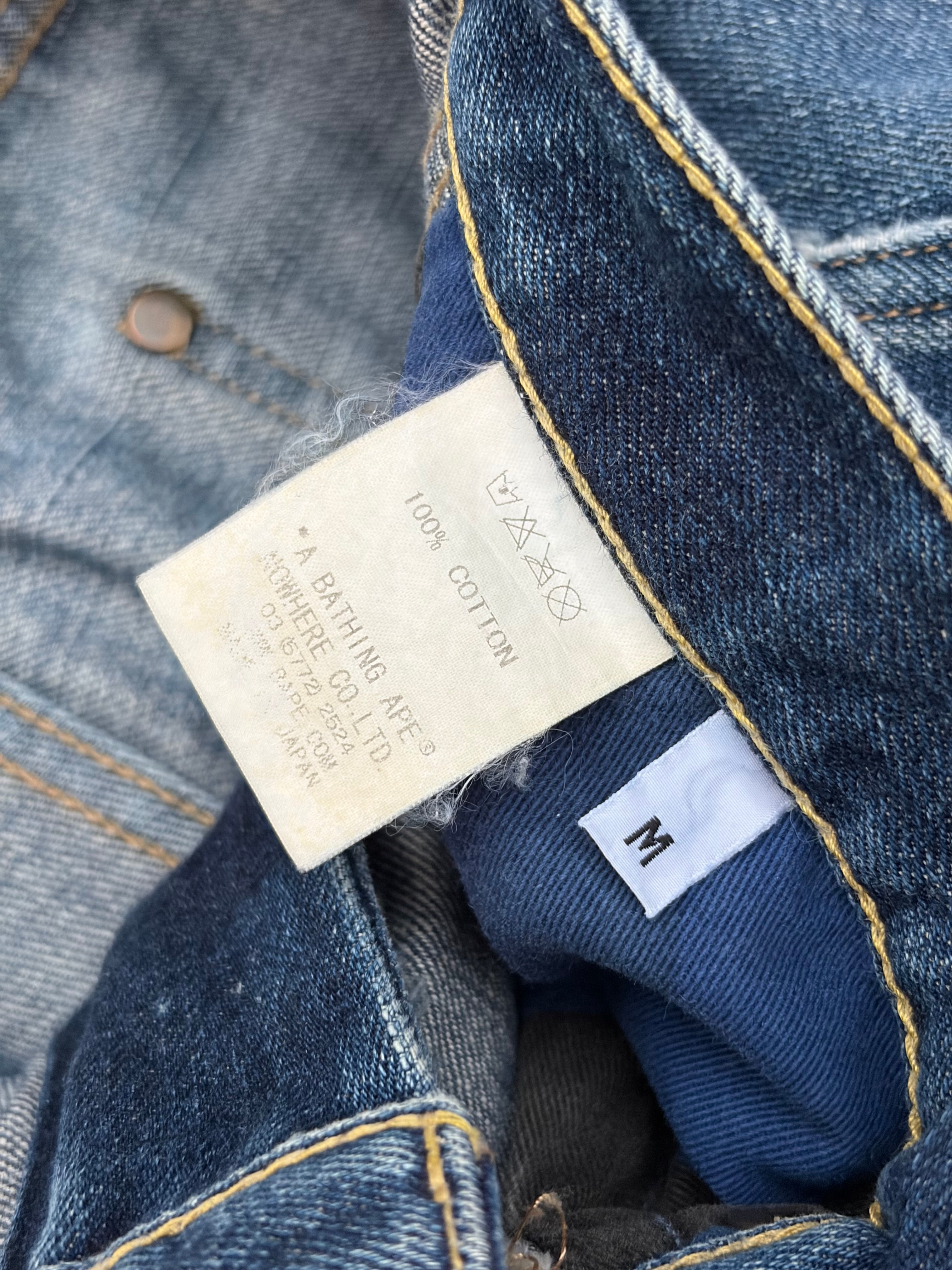 Vintage 00s Bape Nigo ASNKA Spellout Denim Jeans 34