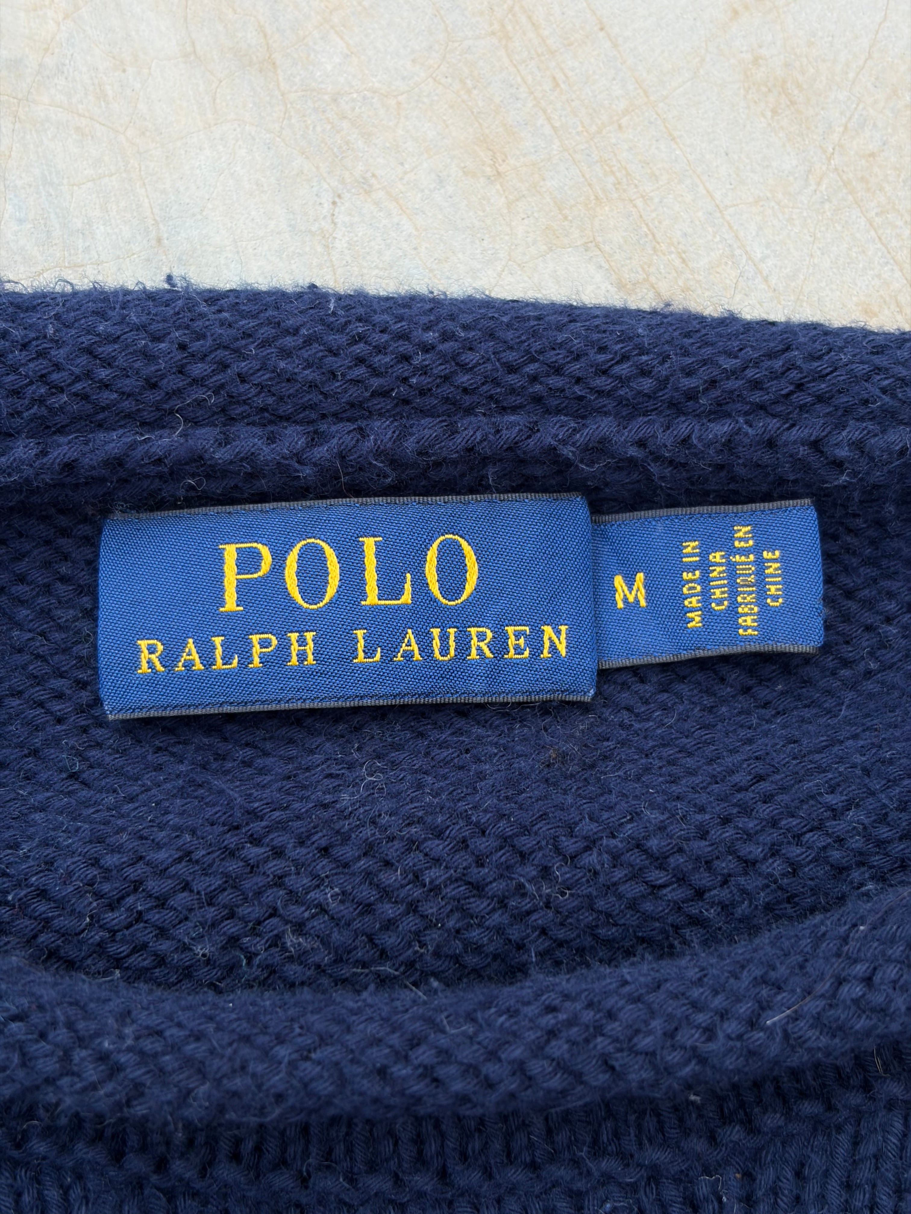 Vintage 00s Polo Ralph Lauren Nautical rolled neck knit sweater M