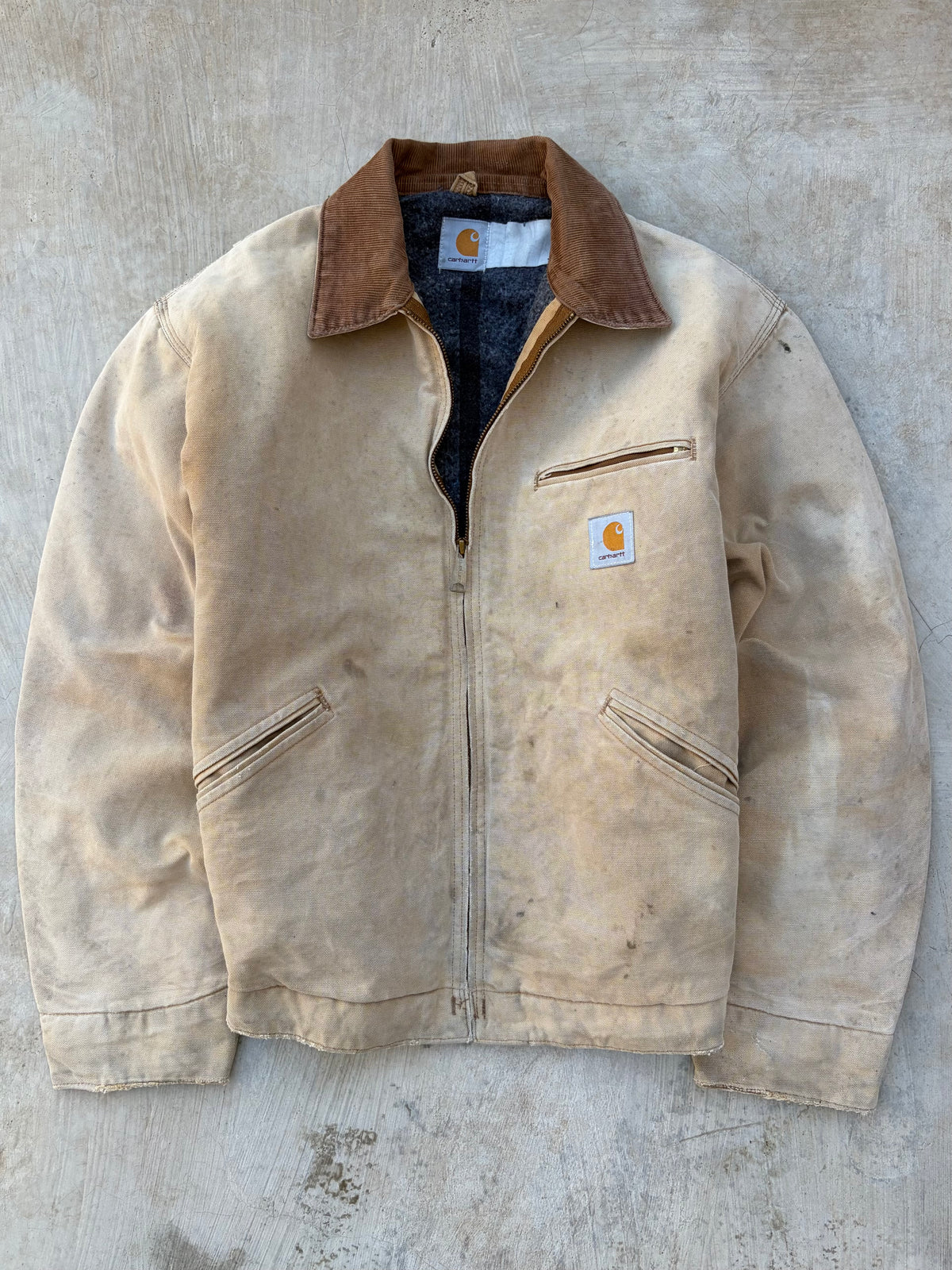 90s Vintage Carhartt Blanket-Lined Jacket – Faded Workwear M/L