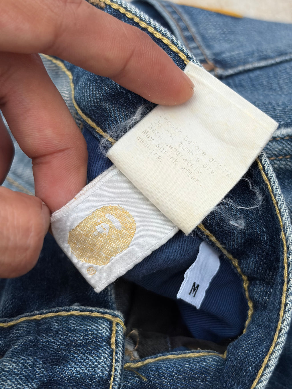 Vintage 00s Bape Nigo ASNKA Spellout Denim Jeans 34