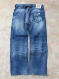 Vintage Levi’s 201 Denim Jeans Buckle Belt Straight Fit 30
