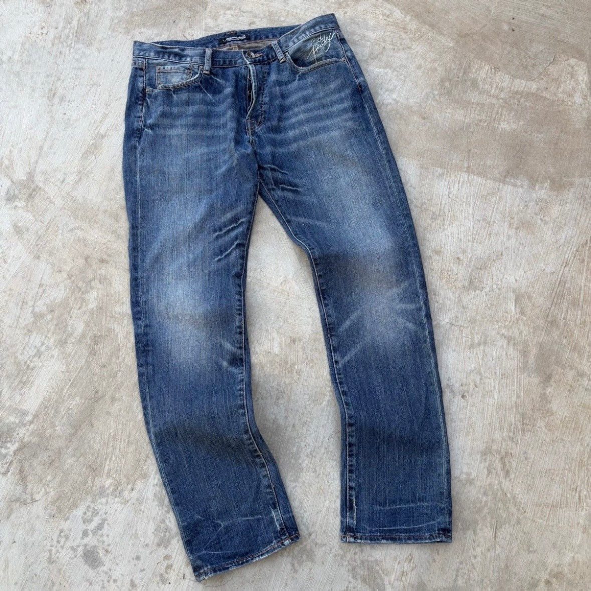 Vintage 00s Edhardy Skull Spellout Jeans 34