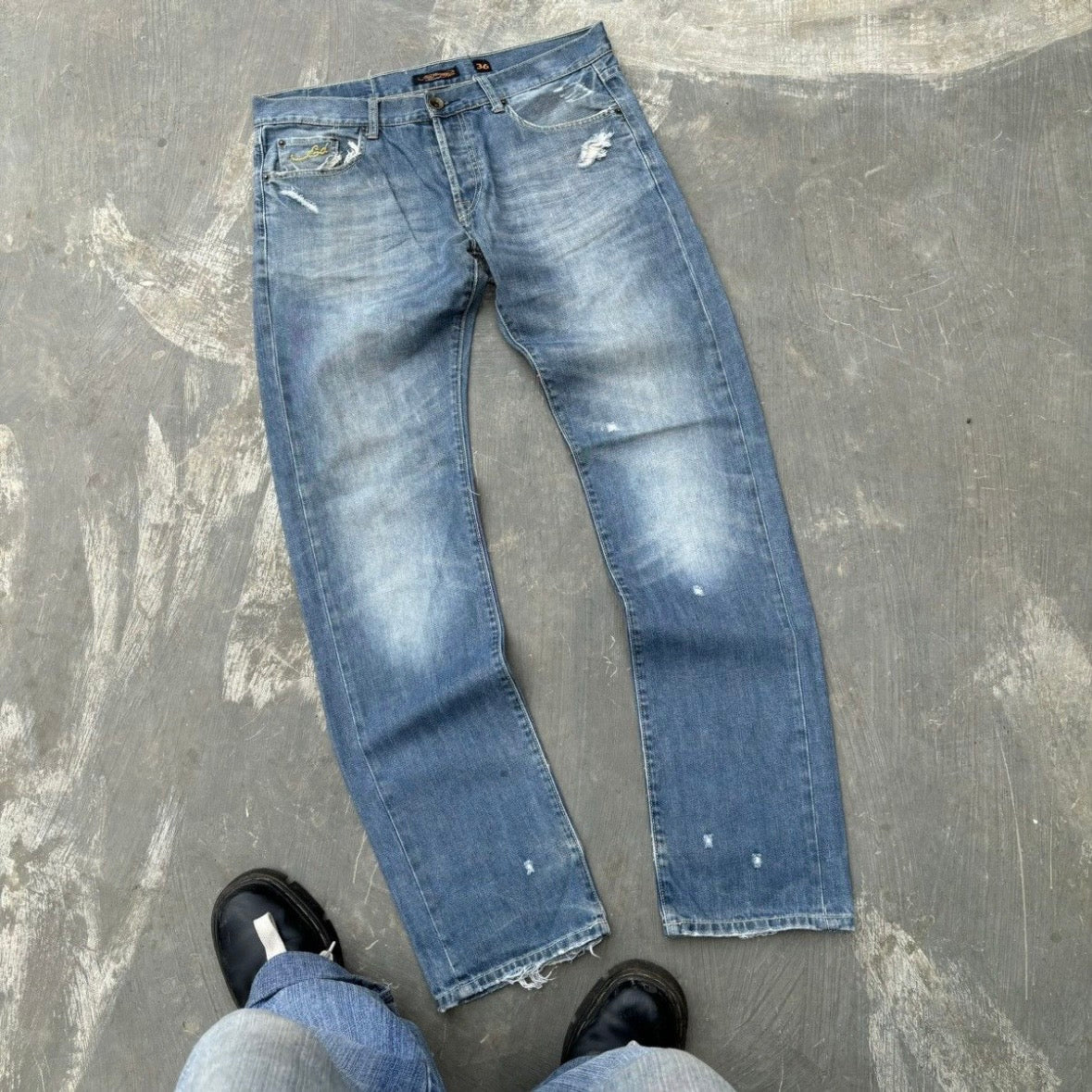 Vintage 00s Edhardy Lion Spell Out Jeans 36