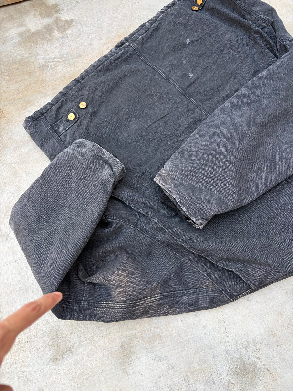 Vintage 00s Carhartt Crop Arctic Jacket Faded Black L/XL