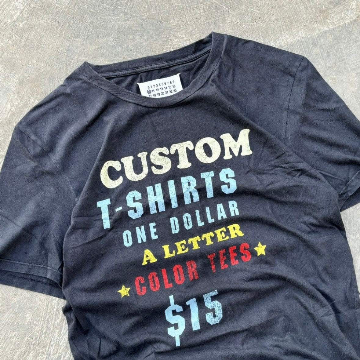 Vintage 00s Martin Margiela One Dollar Tee S