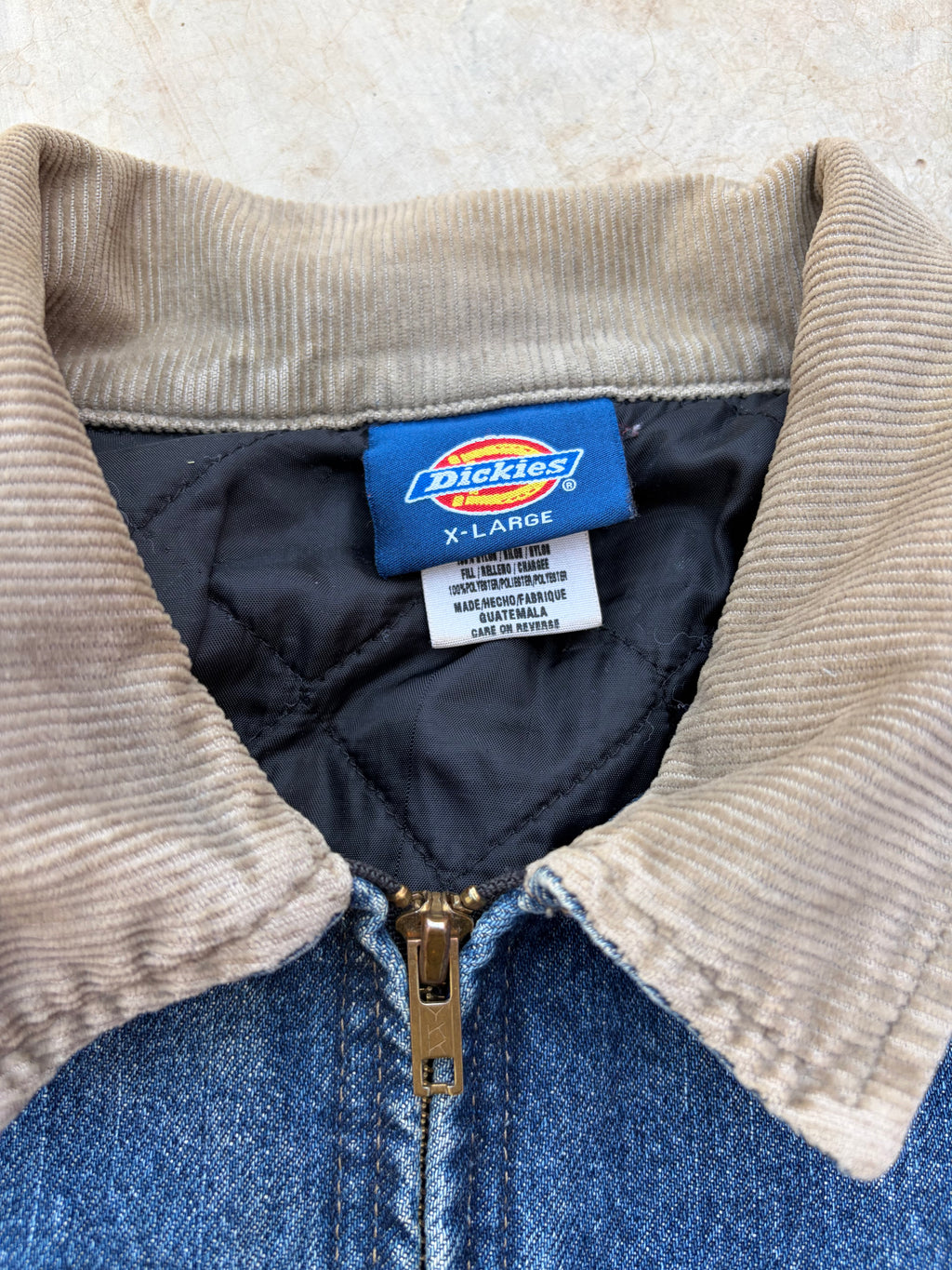 Vintage 00s Dickies Detroit Jacket Tan Collar XL