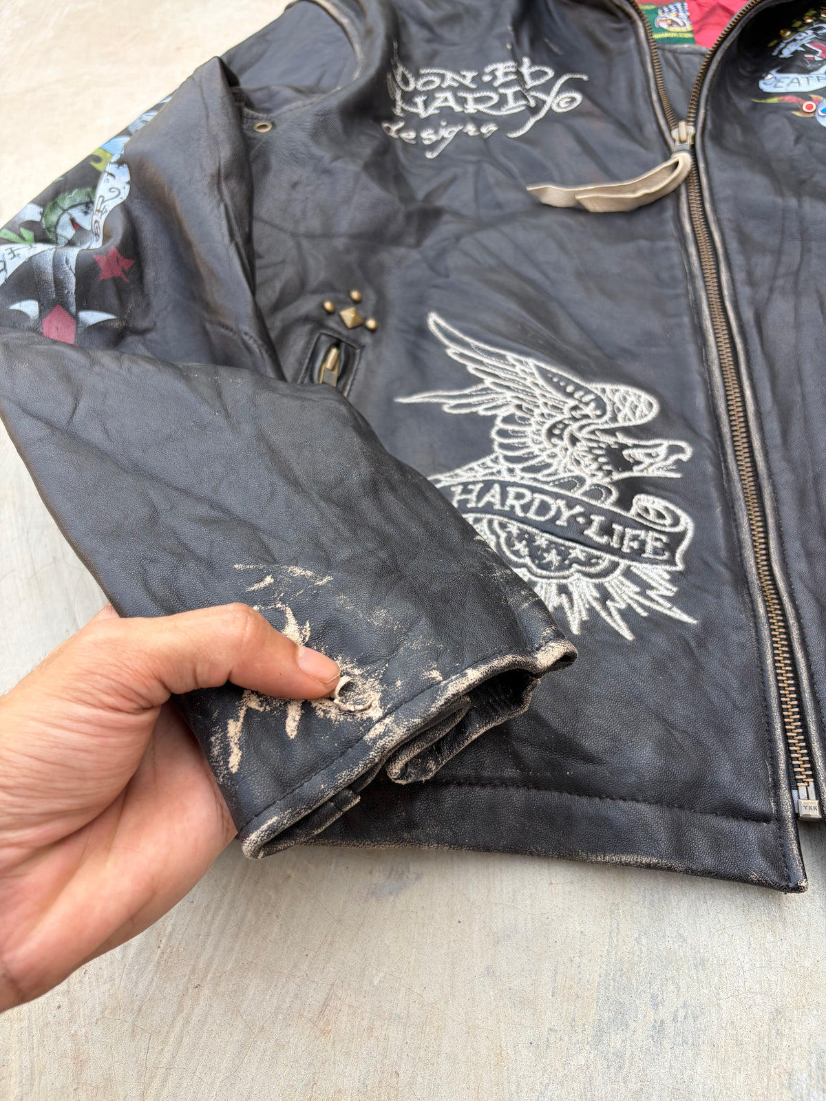 Mythic 90s Edhardy Unisex Death before Dishonour Leather M/L
