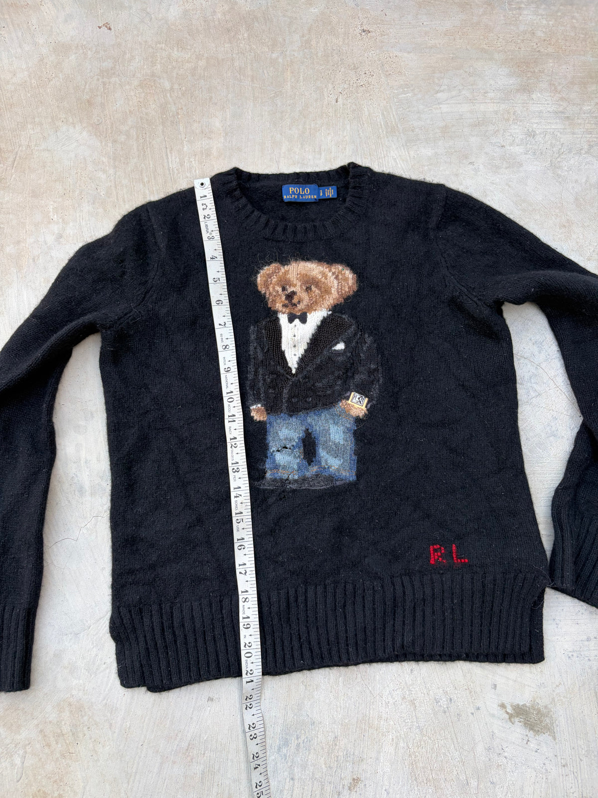 Vintage Polo Ralph Lauren Polo Bear Tuxedo Sweater S
