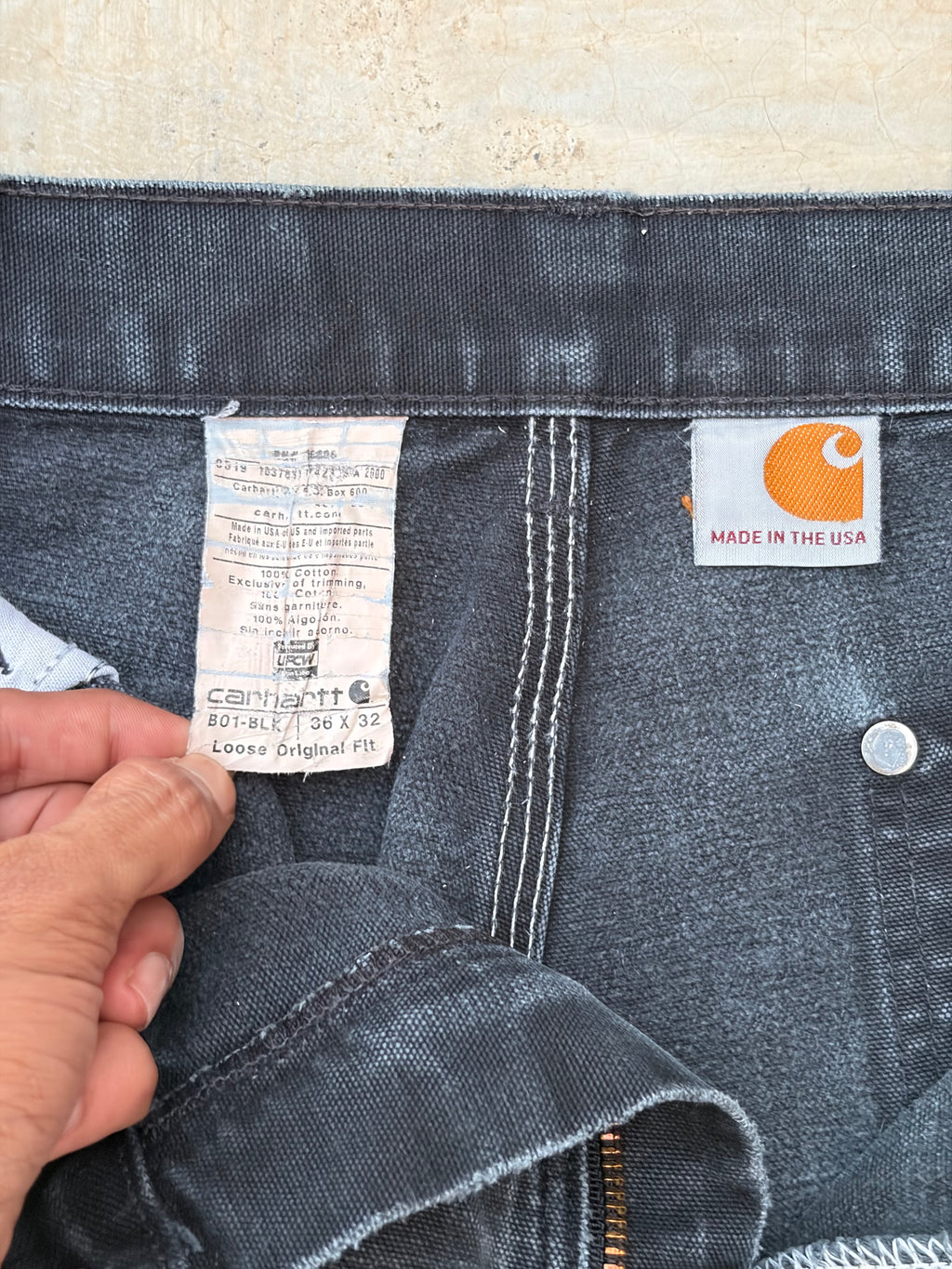 Vintage Faded & Thrashed Carhartt Double Knee 36