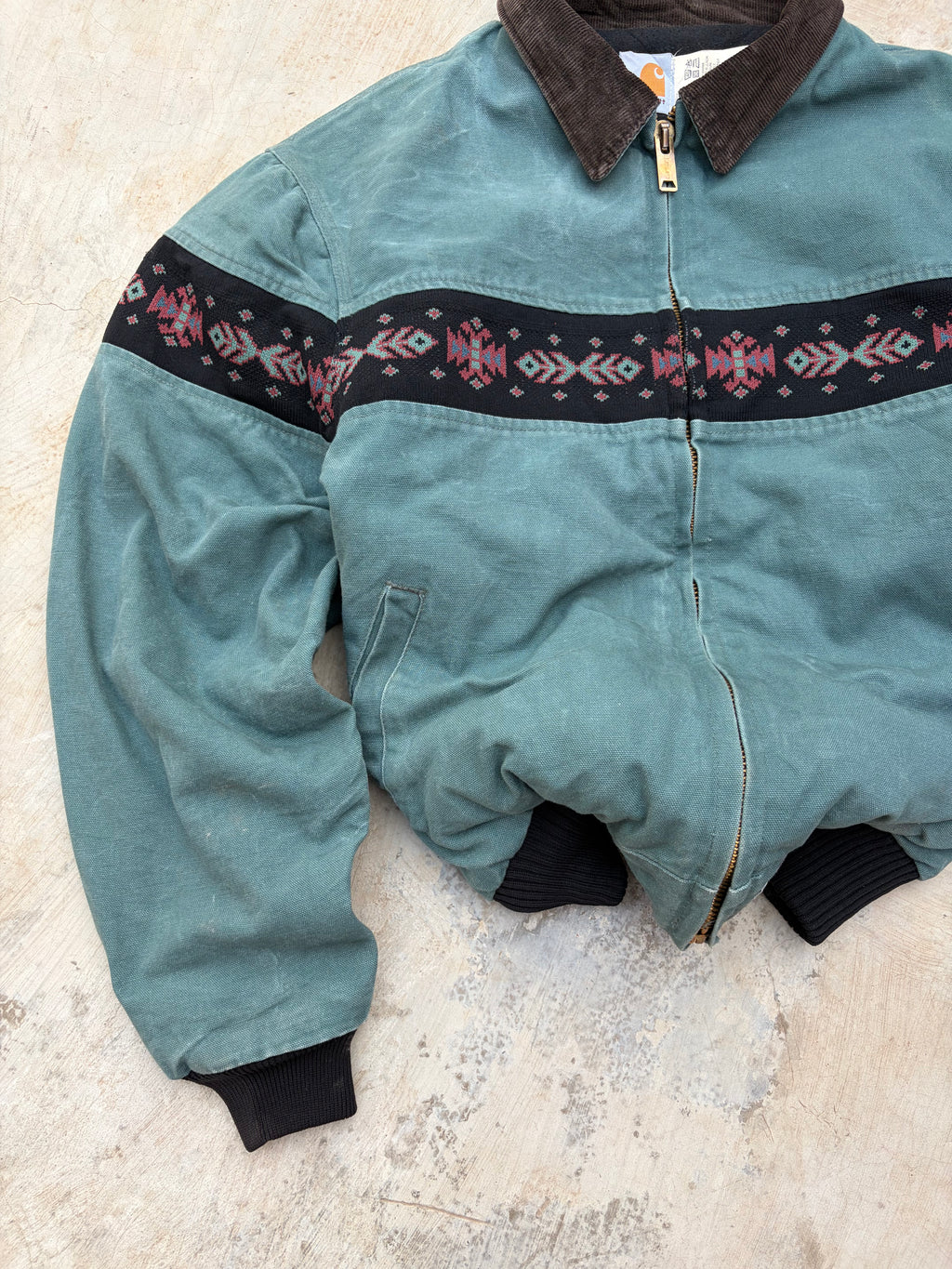 Vintage 90s 1995 Carhartt Aztec Jacket JQ0535 L