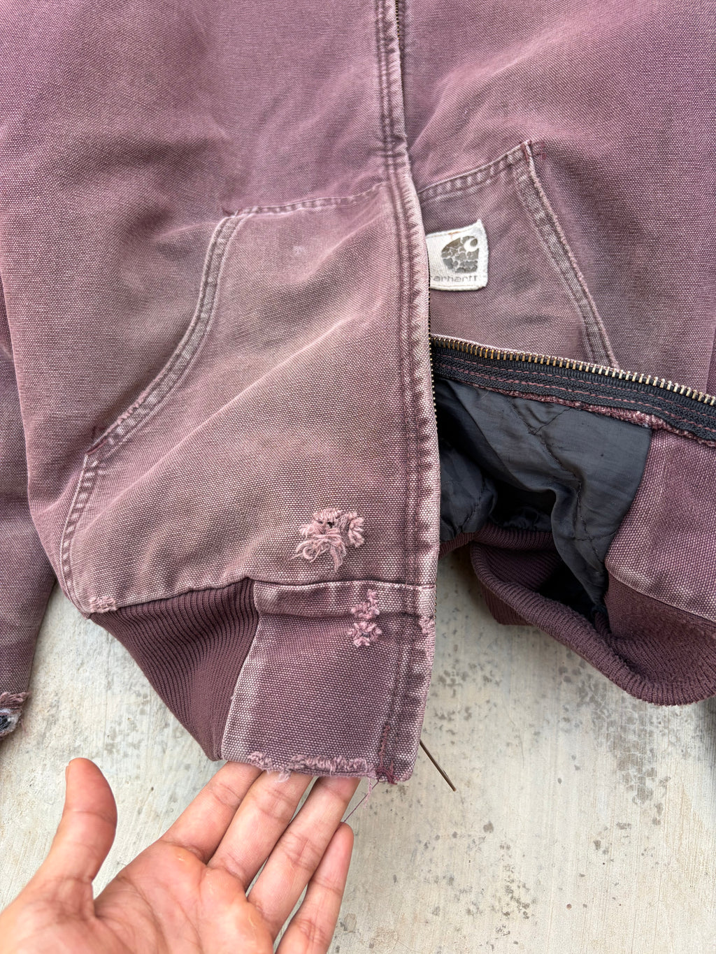 Vintage 1999 Sunfaded Carhartt Active Jacket J06 BRG XL