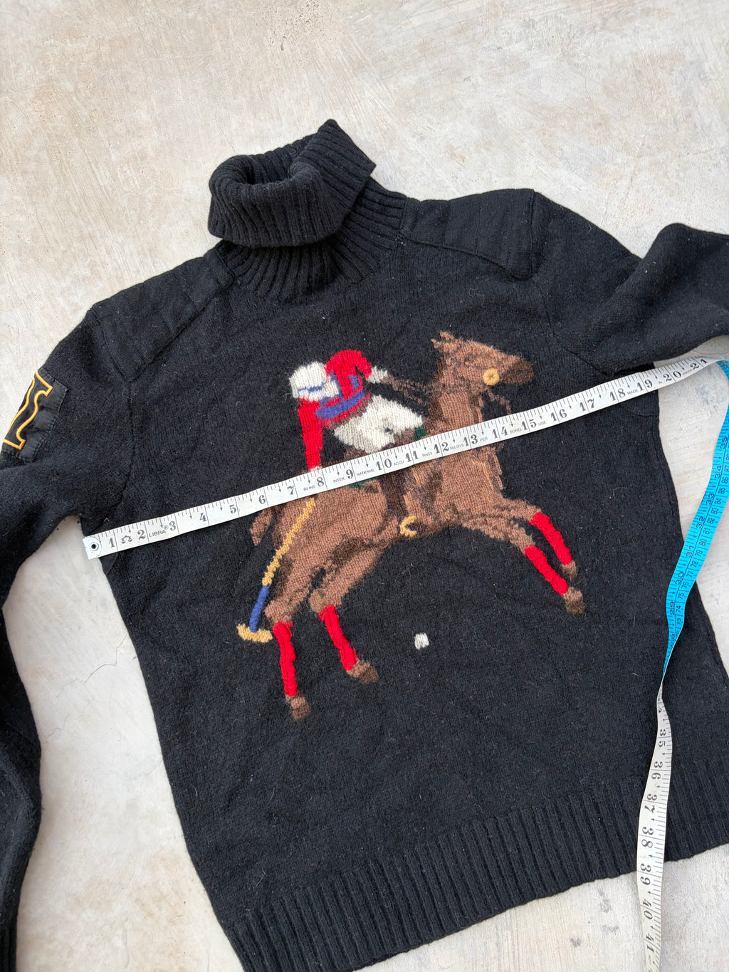 Rare Vintage Polo by Ralph Lauren Equestrian Sweater – Polo Sport Horse Knit S/M