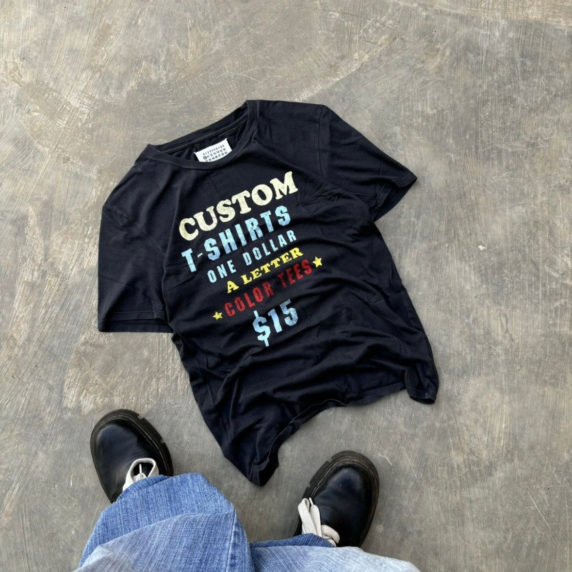 Vintage 00s Martin Margiela One Dollar Tee S