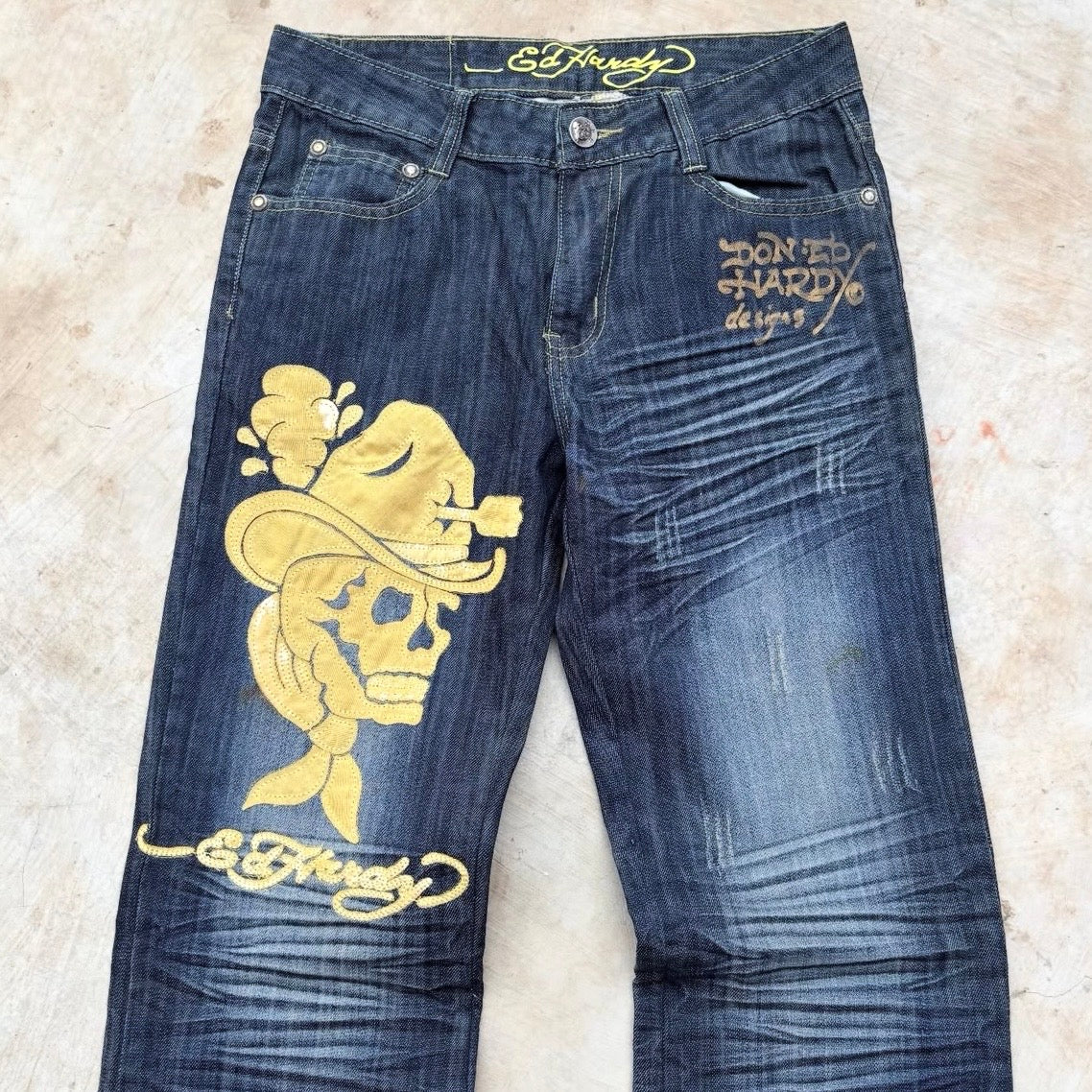 Vintage Edhardy Skull Bootcut Pant 30