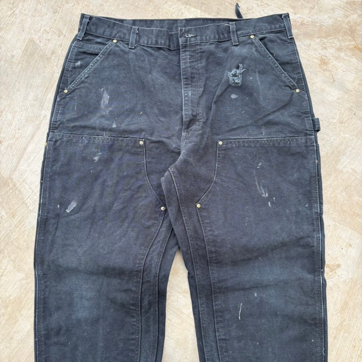 Vintage 00s Carhartt Double Knee Pant B01 BLK 40