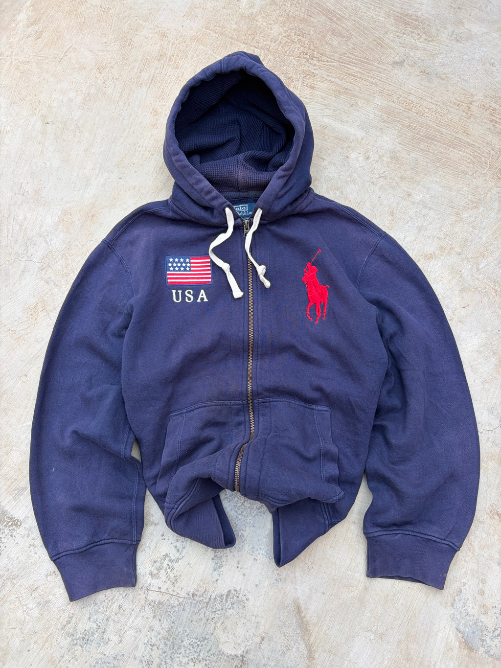 Vintage 90s Polo Ralph Lauren Zip Hoodie L