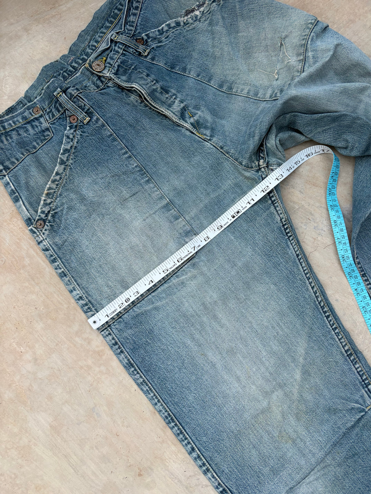 Rare Vintage Levi’s Engineered Jeans – Asymmetric Button Fly Denim 34