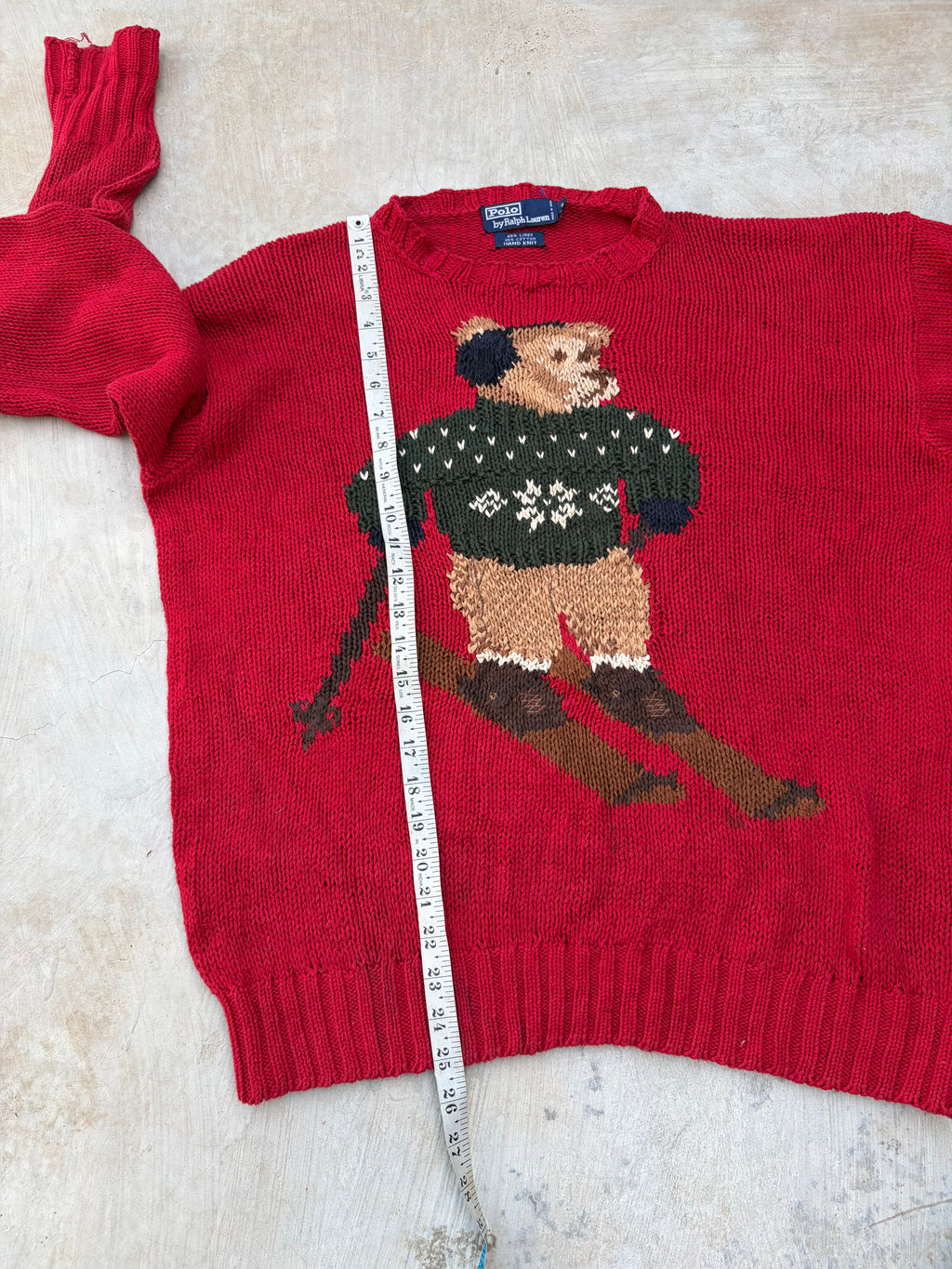 Extremely Rare 1992 Vintage Polo Ralph Lauren Ski Bear Sweater – Hand Knit M/L