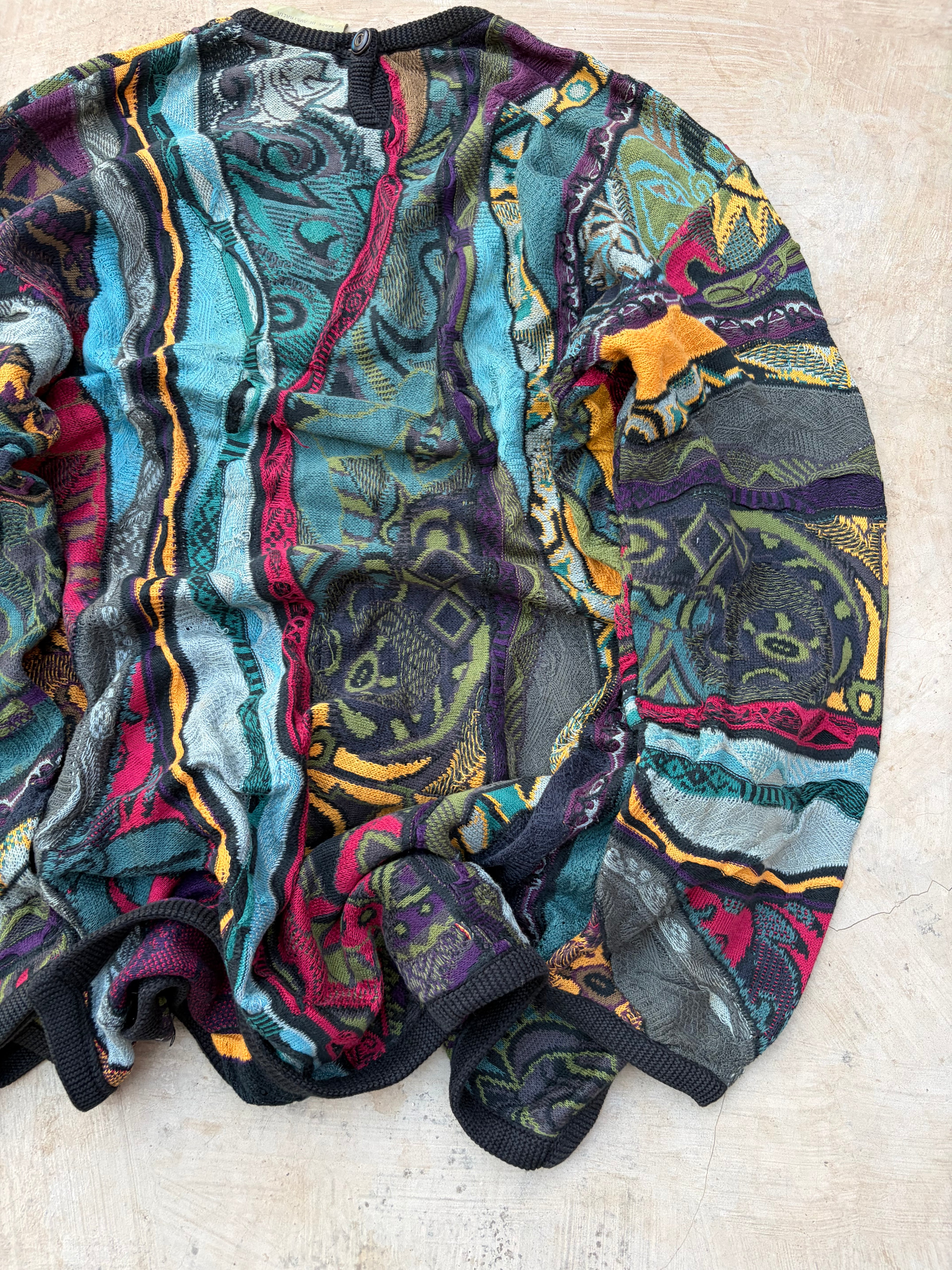 90s COOGI Australia Mercerized Cotton Knit Sweater Size L/XL
