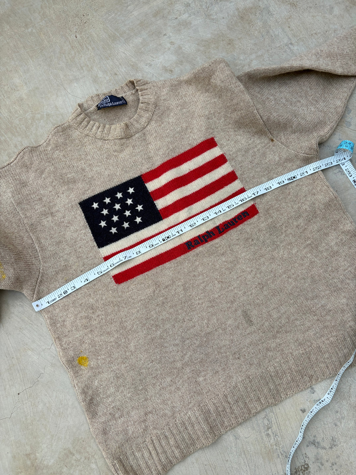 Vintage Polo Ralph Lauren American Flag Sweater M